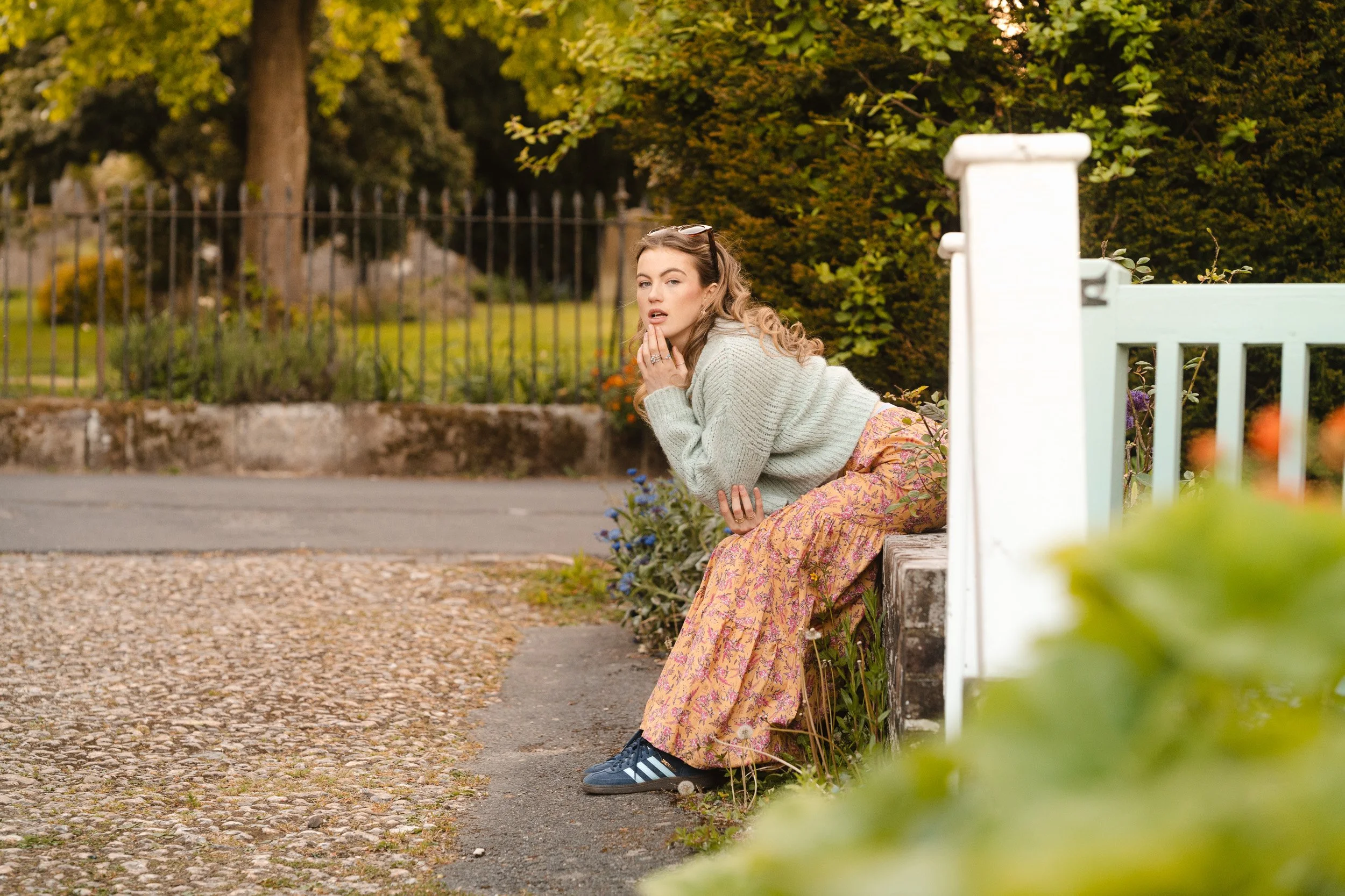 Young woman at her natural school leaver portrait photoshoot at a local park near Amersham in Buckinghamshire