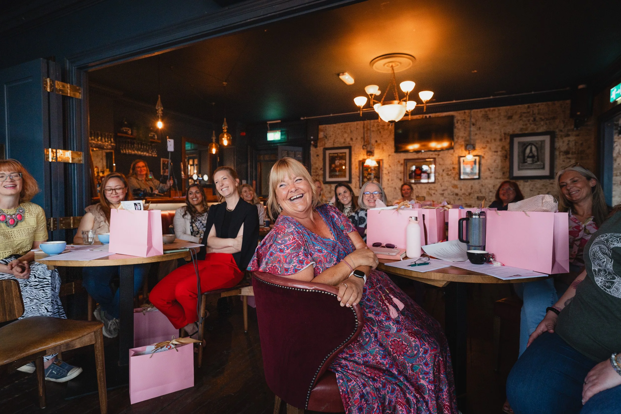 Happy guests at a women in business event in London 