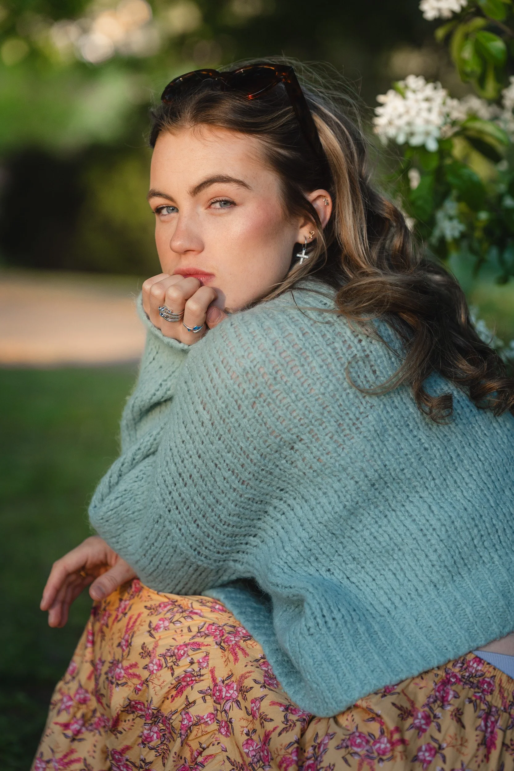 Teen girl portrait during a golden hour school leaver photography session in Amersham, Buckinghamshire