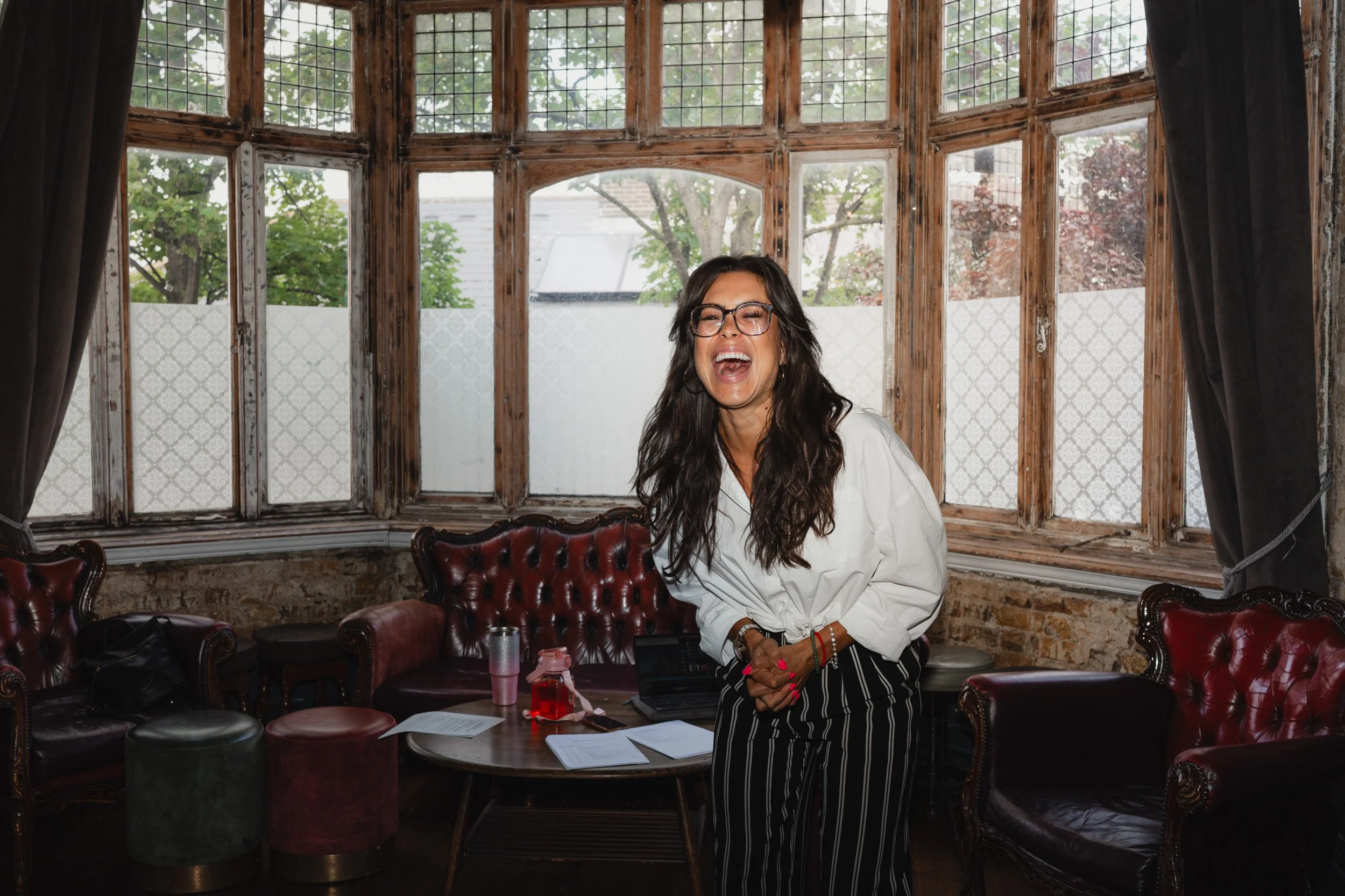 Life coach Alice Dartnell hosting a women in business workshop in Hackney London