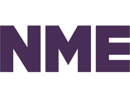 The image shows the letter "N" followed by the letters "M" and "E" in large purple text, with a dark background.