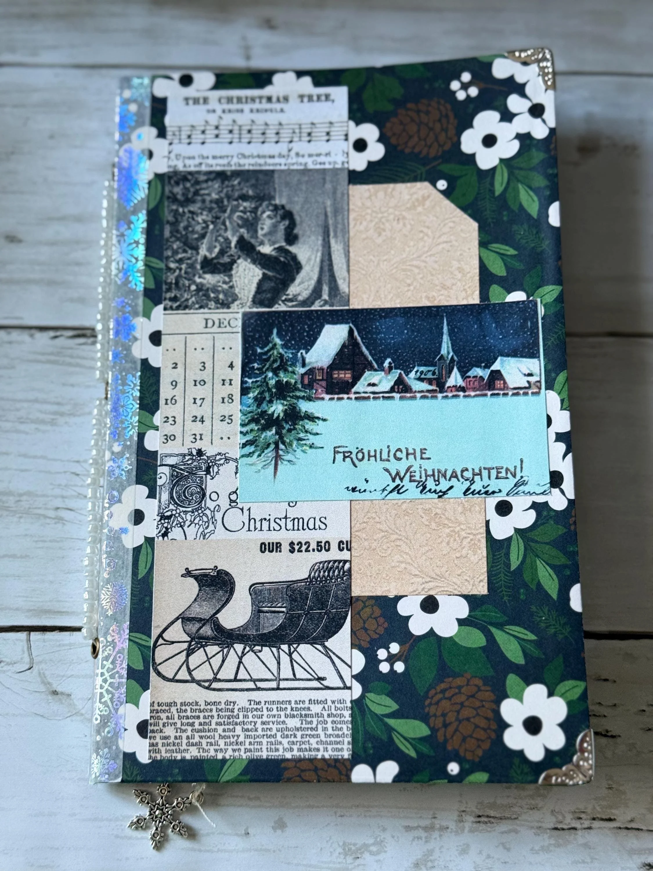 Christmas Themed Journal - Vintage Pages