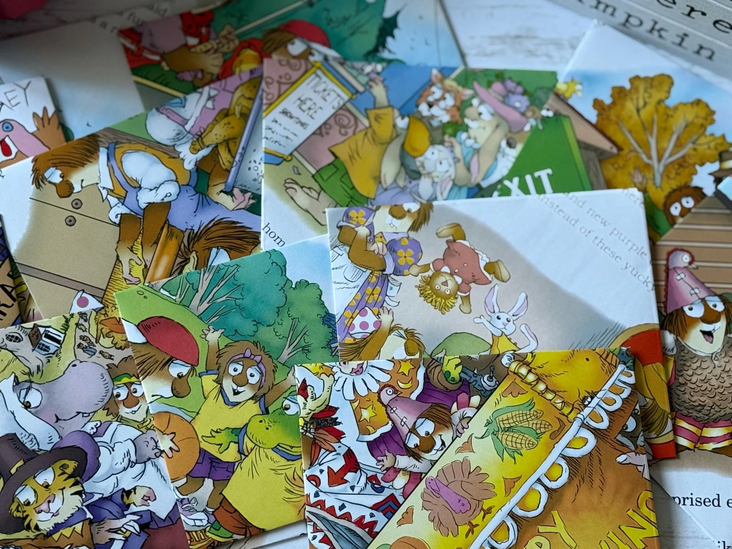 Little Critters Book Page Envelopes - Set of 4