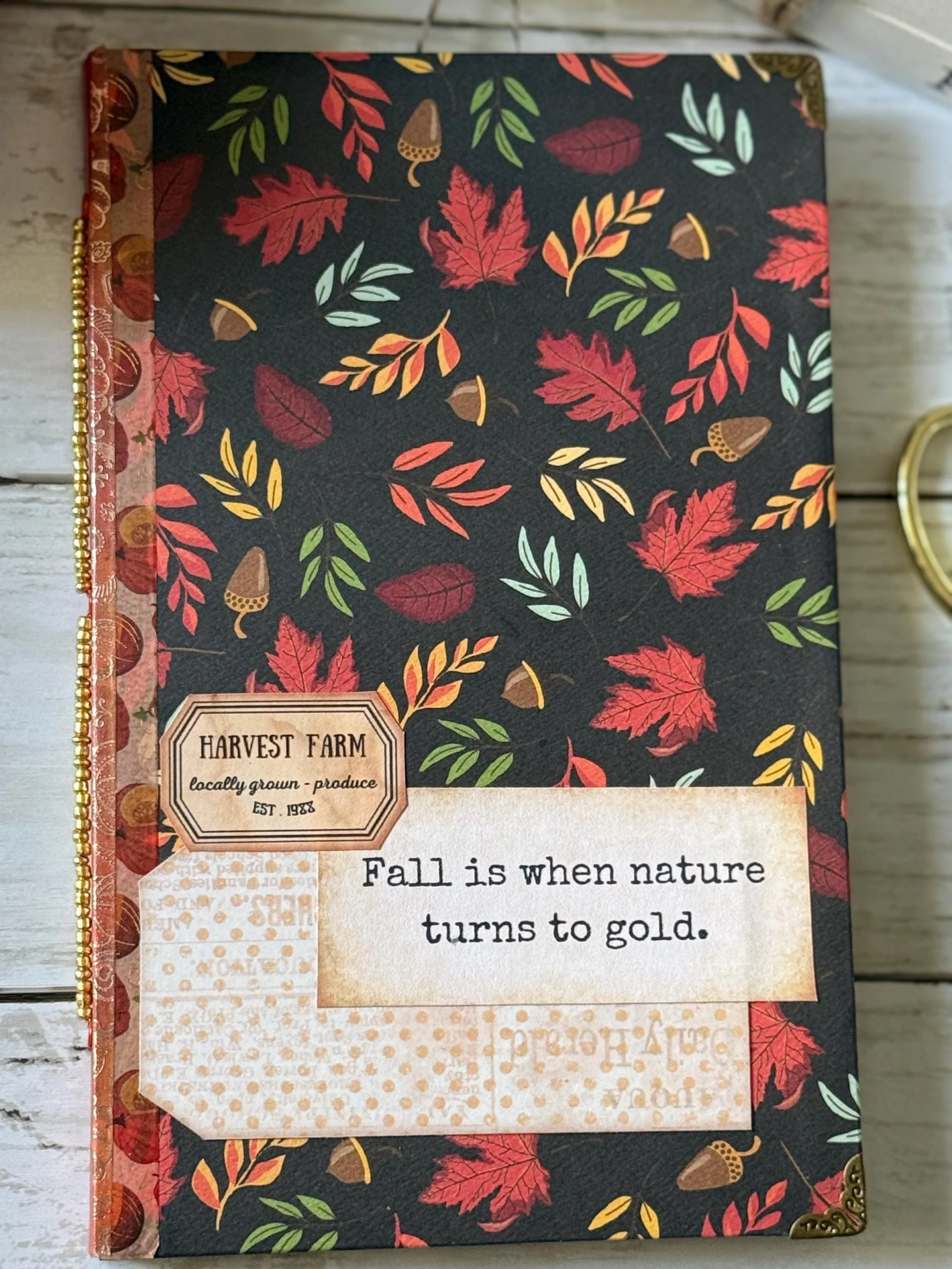 Fall Themed Journal - Vintage Pages