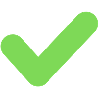 Grüner Häkchen-Symbol auf schwarzem Hintergrund