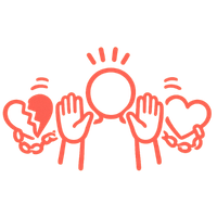 SEO ALT-Text (Empfehlung)  Icon für Bindungsangst. Symbol für die Angst vor Nähe und Verbindlichkeit sowie den Wunsch nach Vertrauen und einer sicheren Partnerschaft. Single- und Beziehungscoaching online und in Nürnberg.