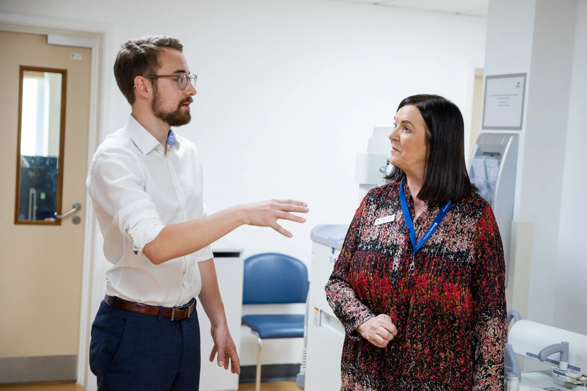 Labour MP candidate Luke Charters visits Clifton Park Hospital in York to see high quality healthcare in action