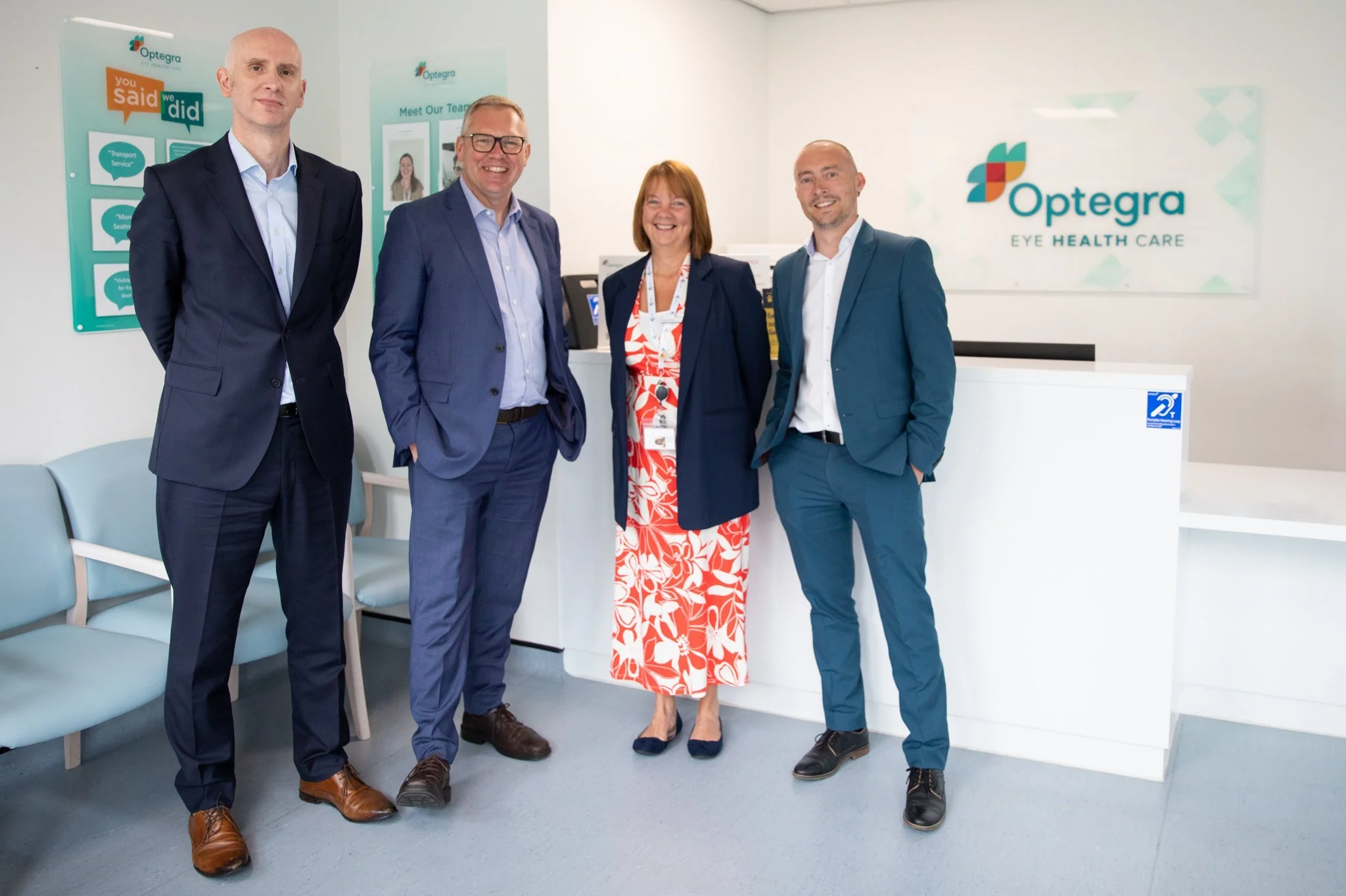 Nick Forbes CBE visits Optegra Eye Clinic Newcastle to see the benefits of cataract surgery in action
