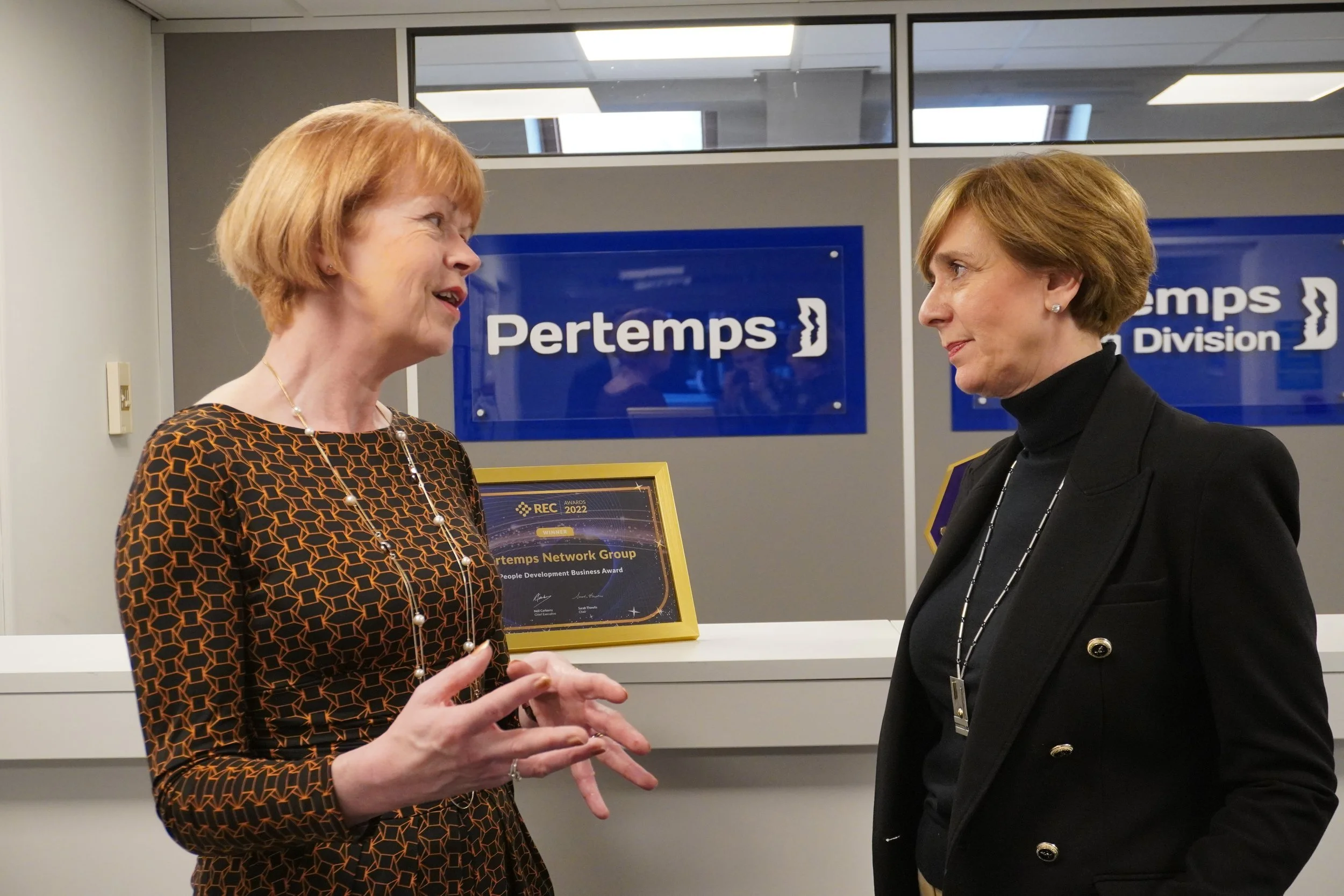 Wendy Morton MP visits Pertemps office in Aldridge to see how its commitment to breaking down barriers is making a difference in the West Midlands