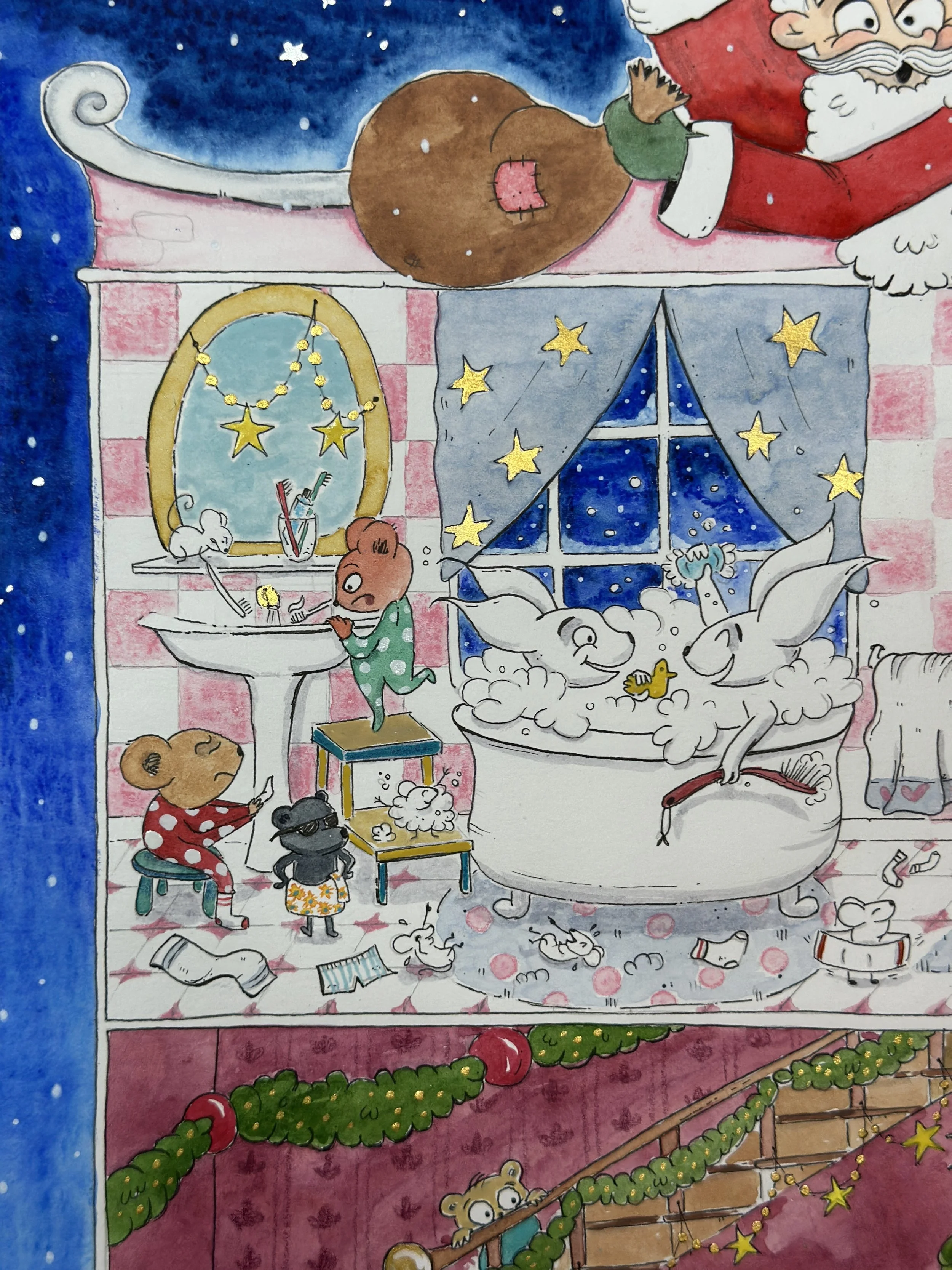 Calendario de adviento infantil ilustrado 2025  por Melissa Abez