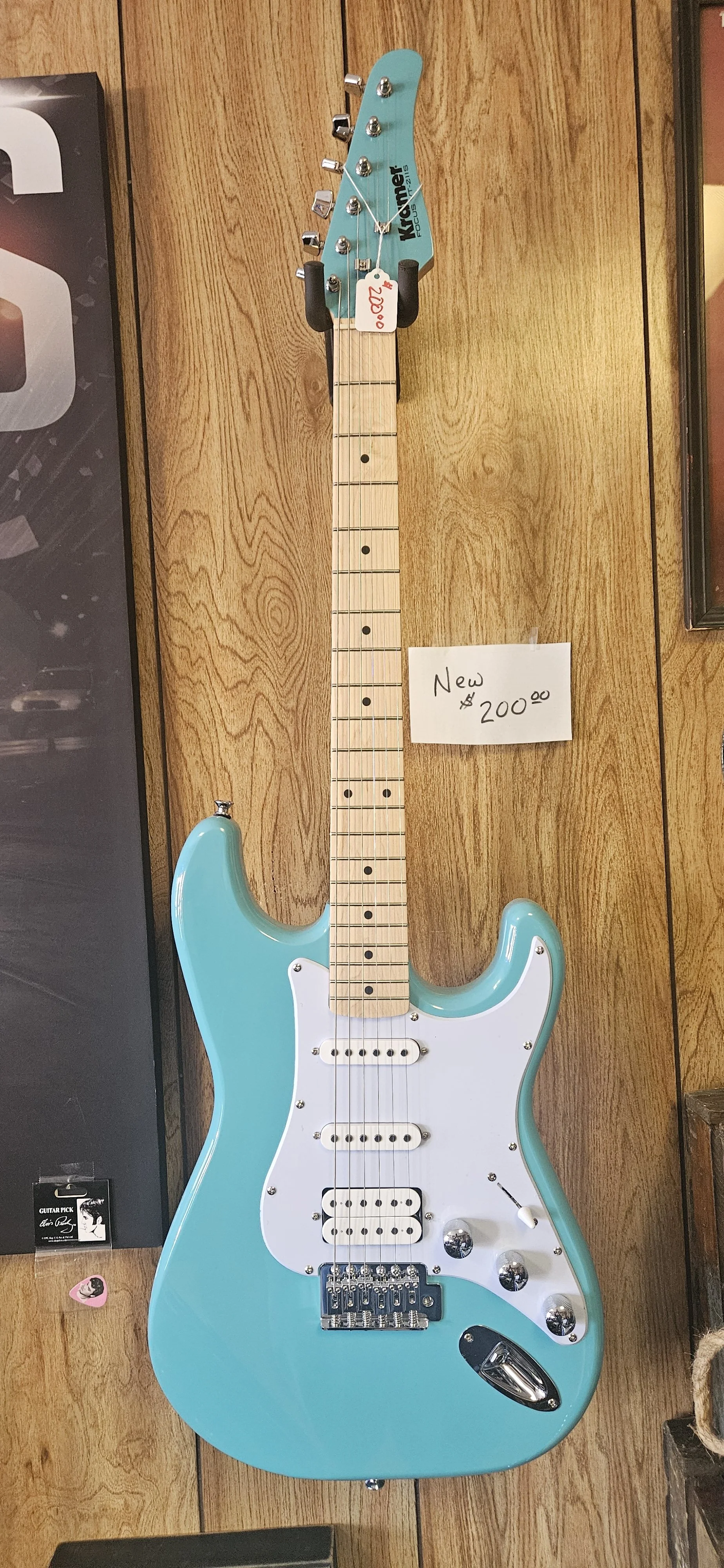 Turquoise Kramer Focus, Electric Guitar