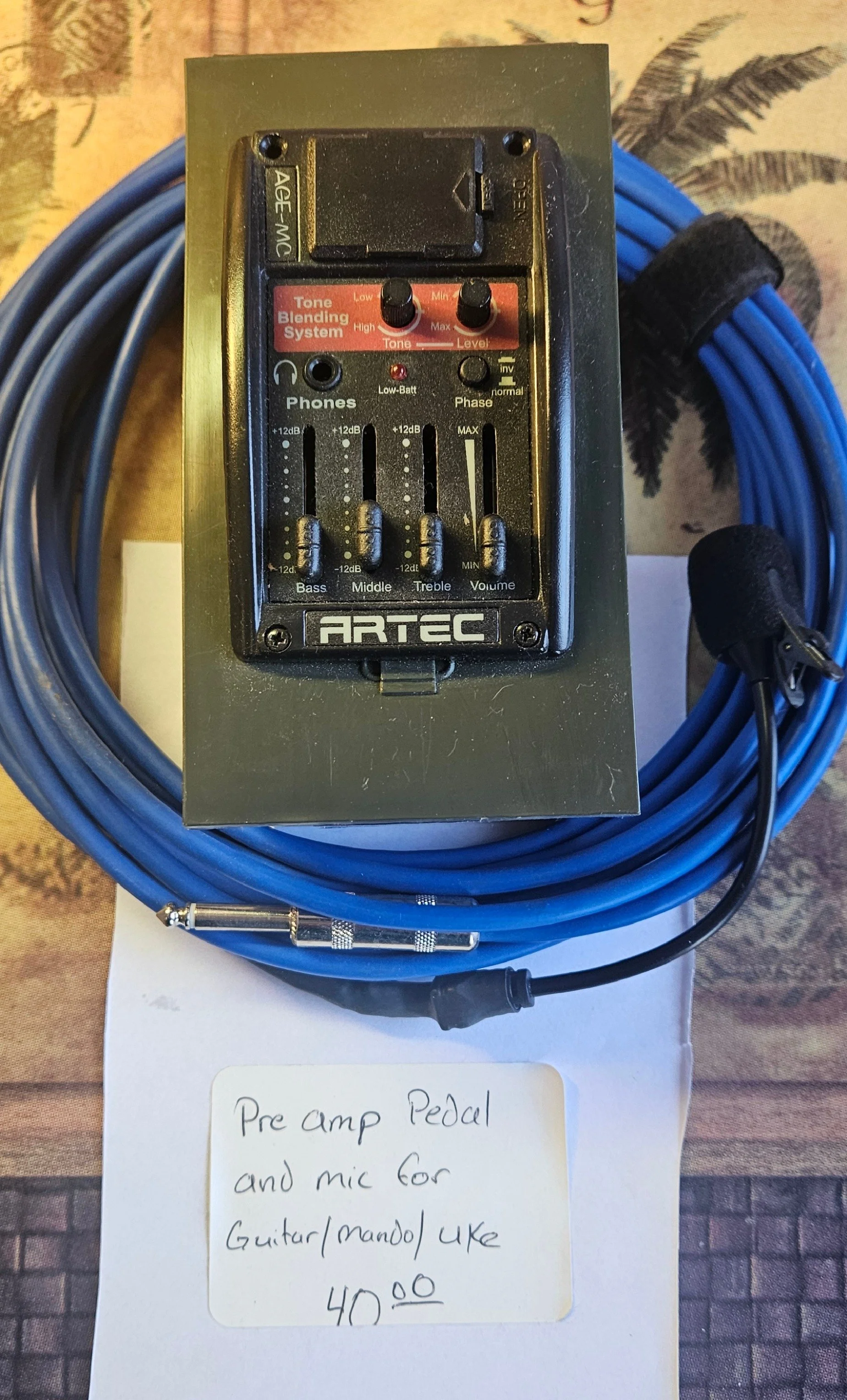 Artec Preamp Pedal & Microphone Combo for String Instruments