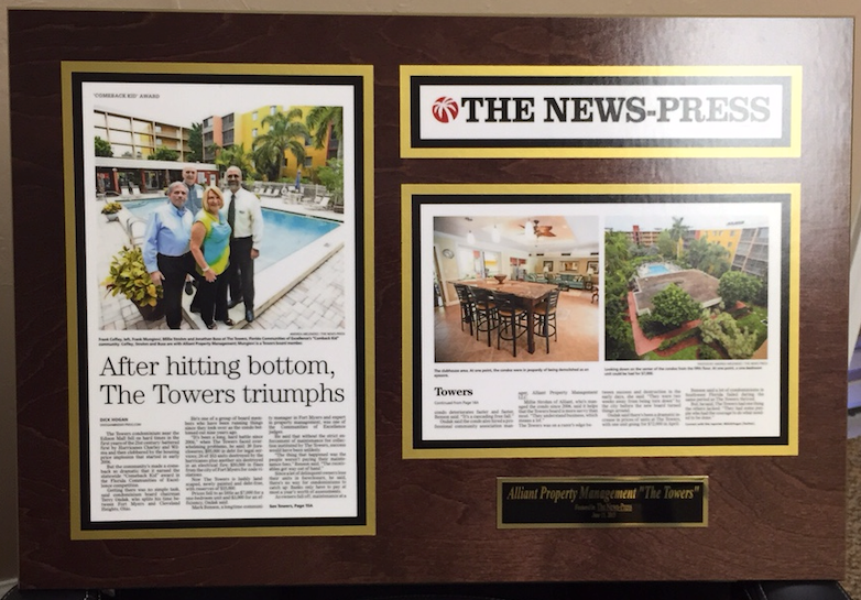 The Comeback Kid Award article in the News-Press