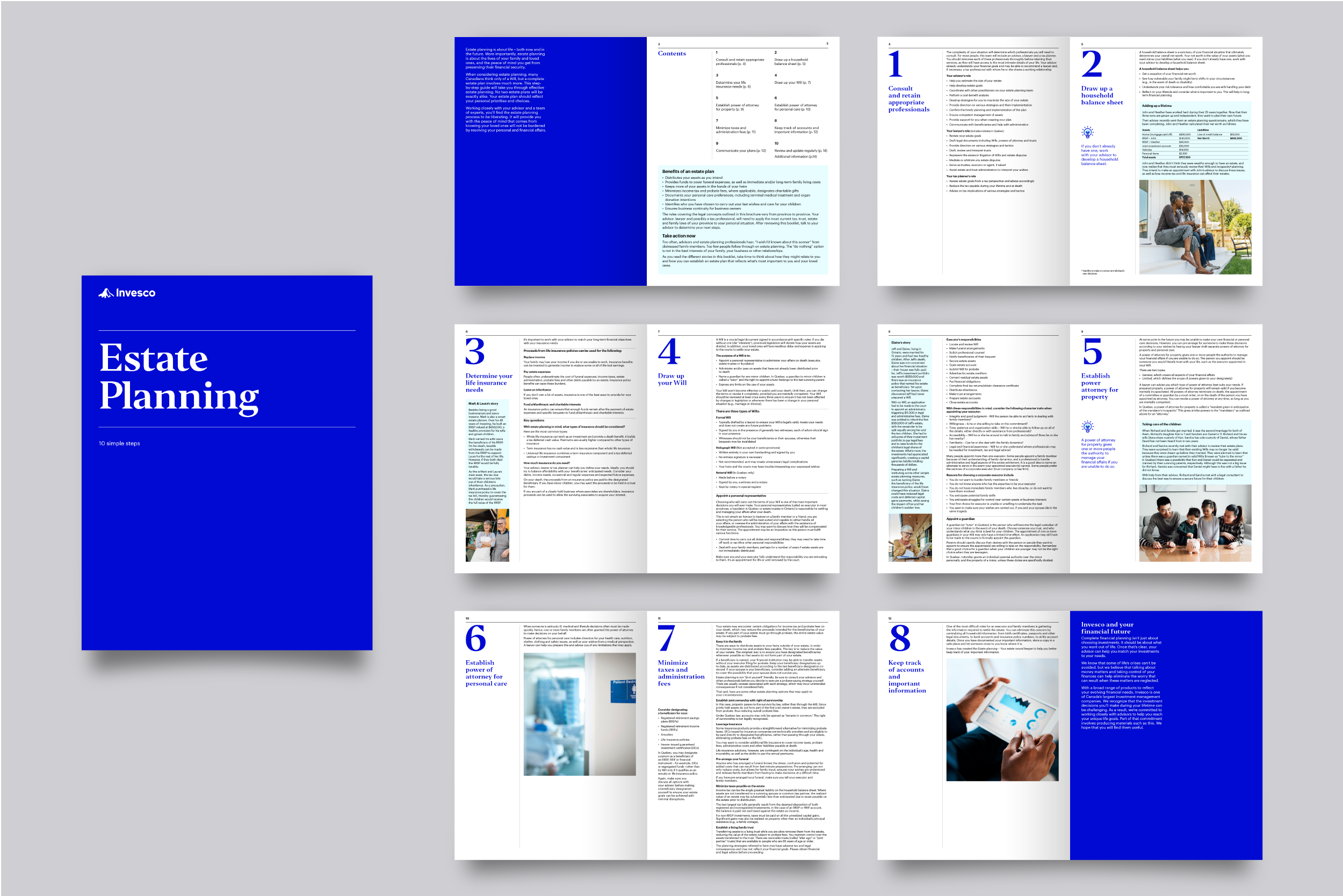 The image represents branded Invesco brochure mockup