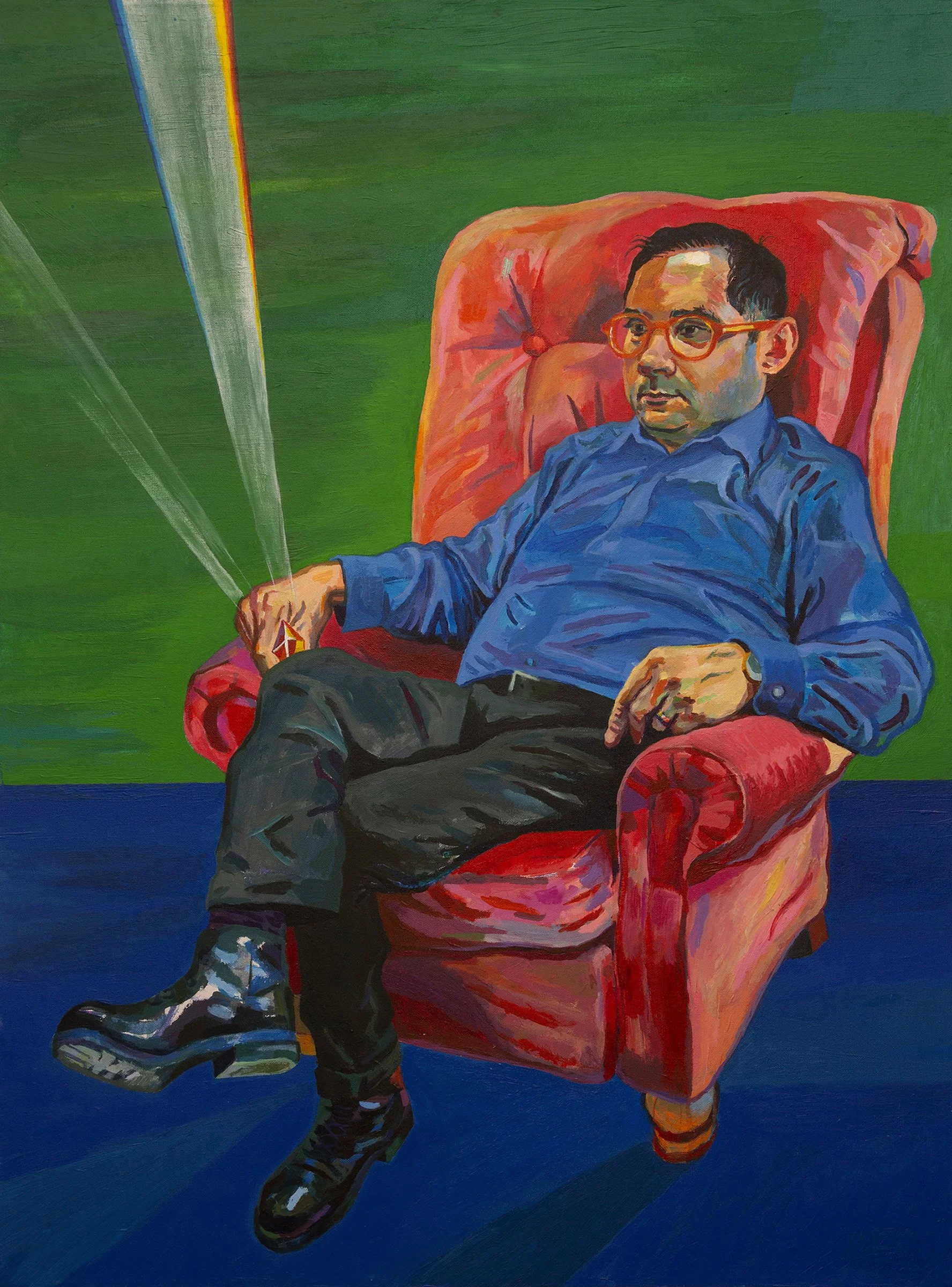 "Haig Bedrossian", 2021. Acrylic on canvas 40" x 30"