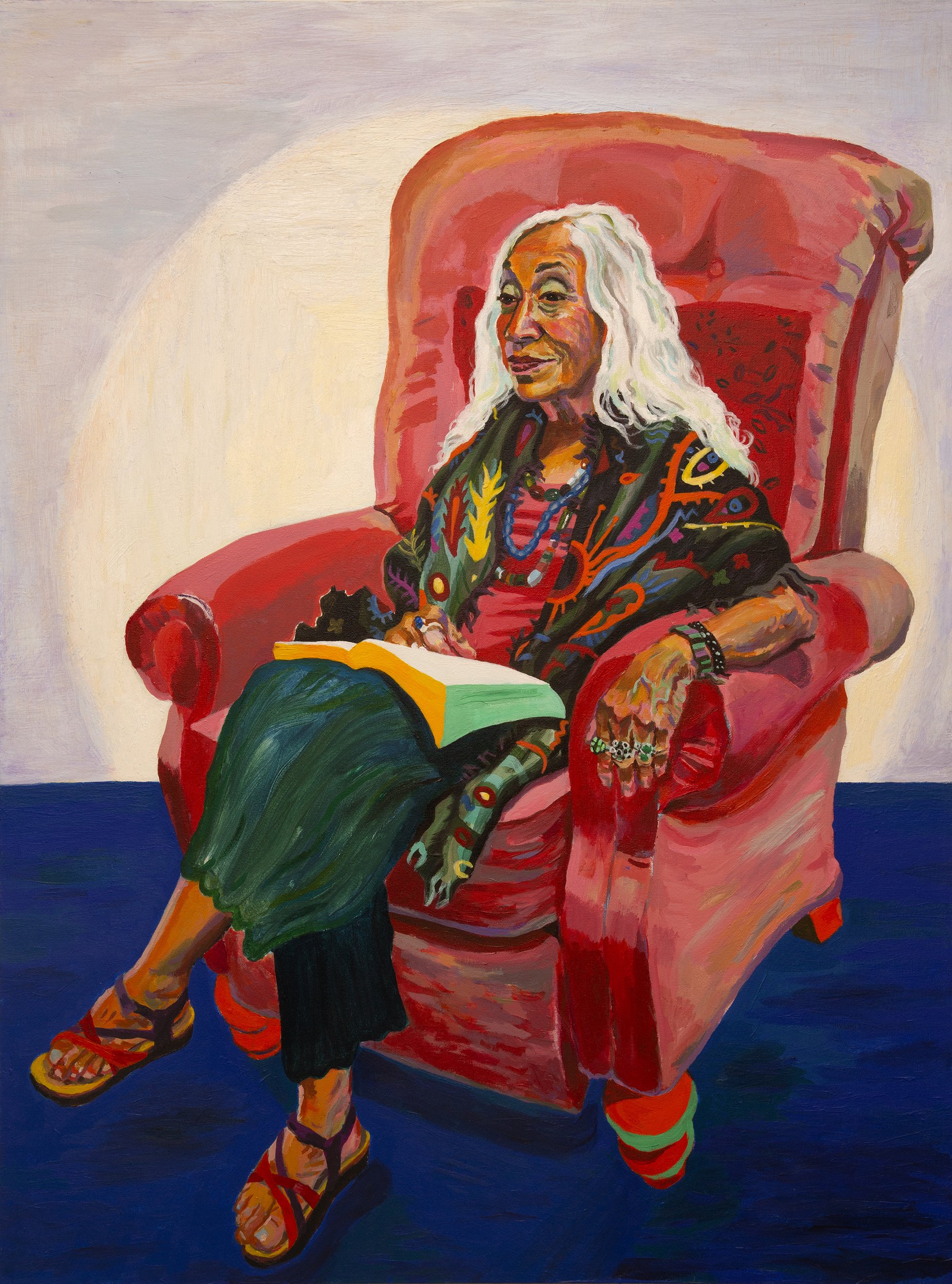 "Joan Fine", 2021. Acrylic on canvas 40" x 30"