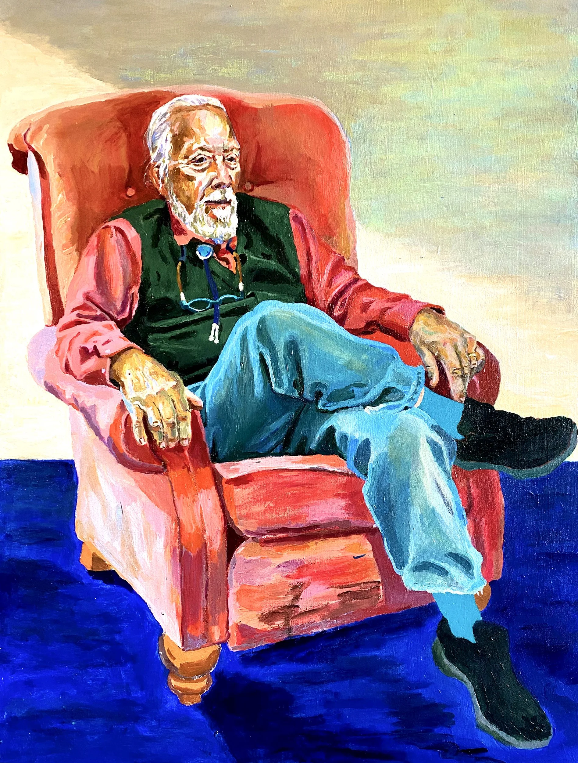 "Daniel Fine", 2023. Acrylic on canvas 40" x 30"