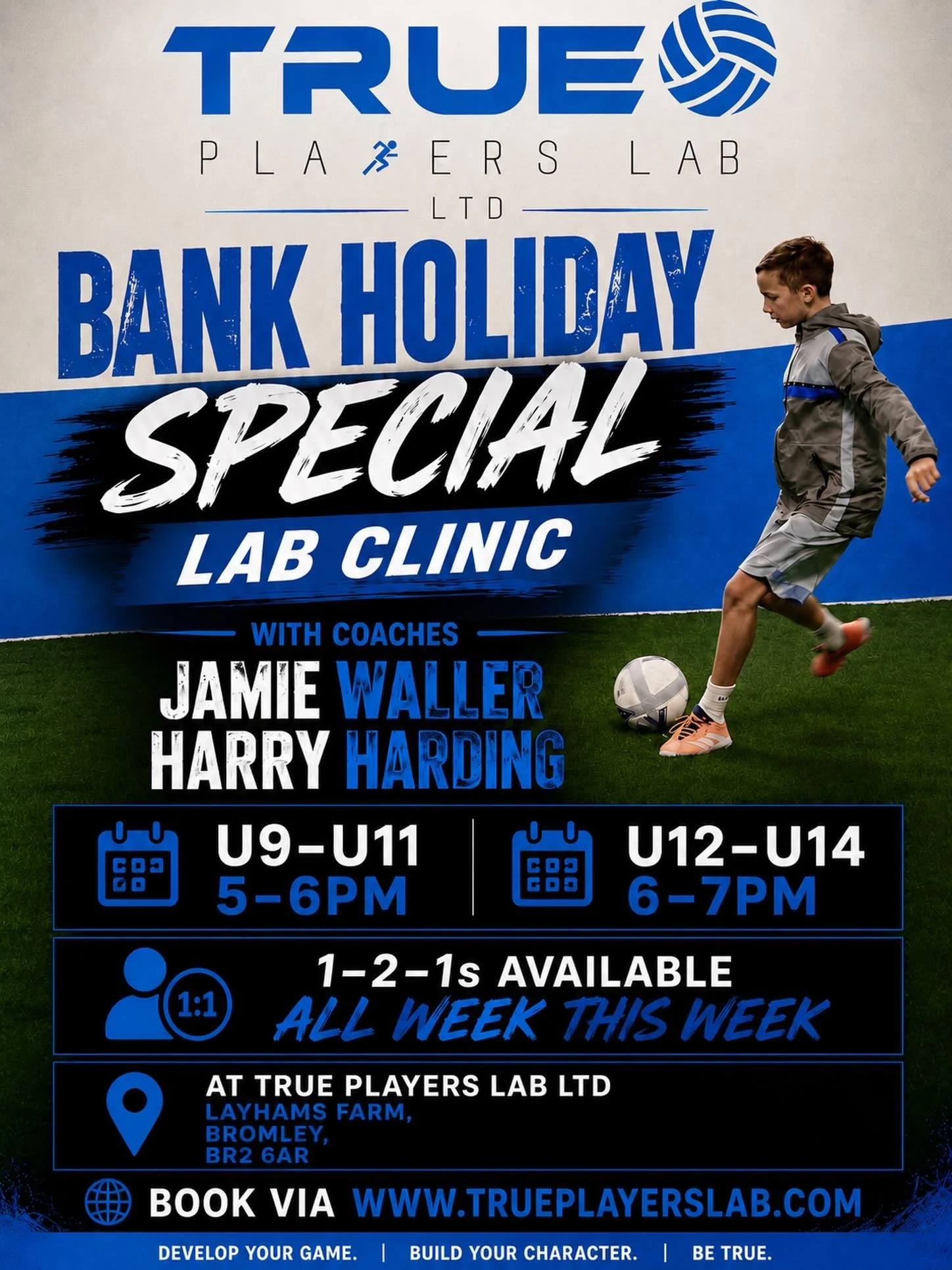 BANK HOLIDAY SPECIAL ☀️ 
.
.
.
Lab Clinics tomorrow ⚽️
.
.

With @jamie_unique1 &amp; @harry_harding91 😎
.
.
.
.
Limited places | book via link in bio ✍️
.
.
.
#footballcoaching #bromley #121footballcoaching #smallgrouptraining #croydon