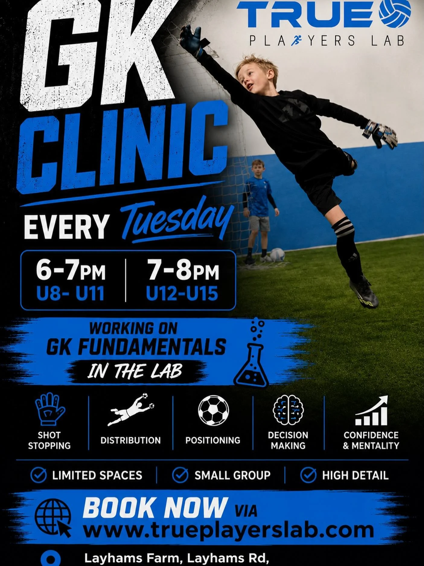 GK CLINIC 🐱 
.
.
Tonight and every TUESDAY in the Lab 🧪 
.
.
.
.
Book via the link in bio ✍️
.
.
.
.
#gktraining #footballcoaching #bromley #croydon #goalkeepers