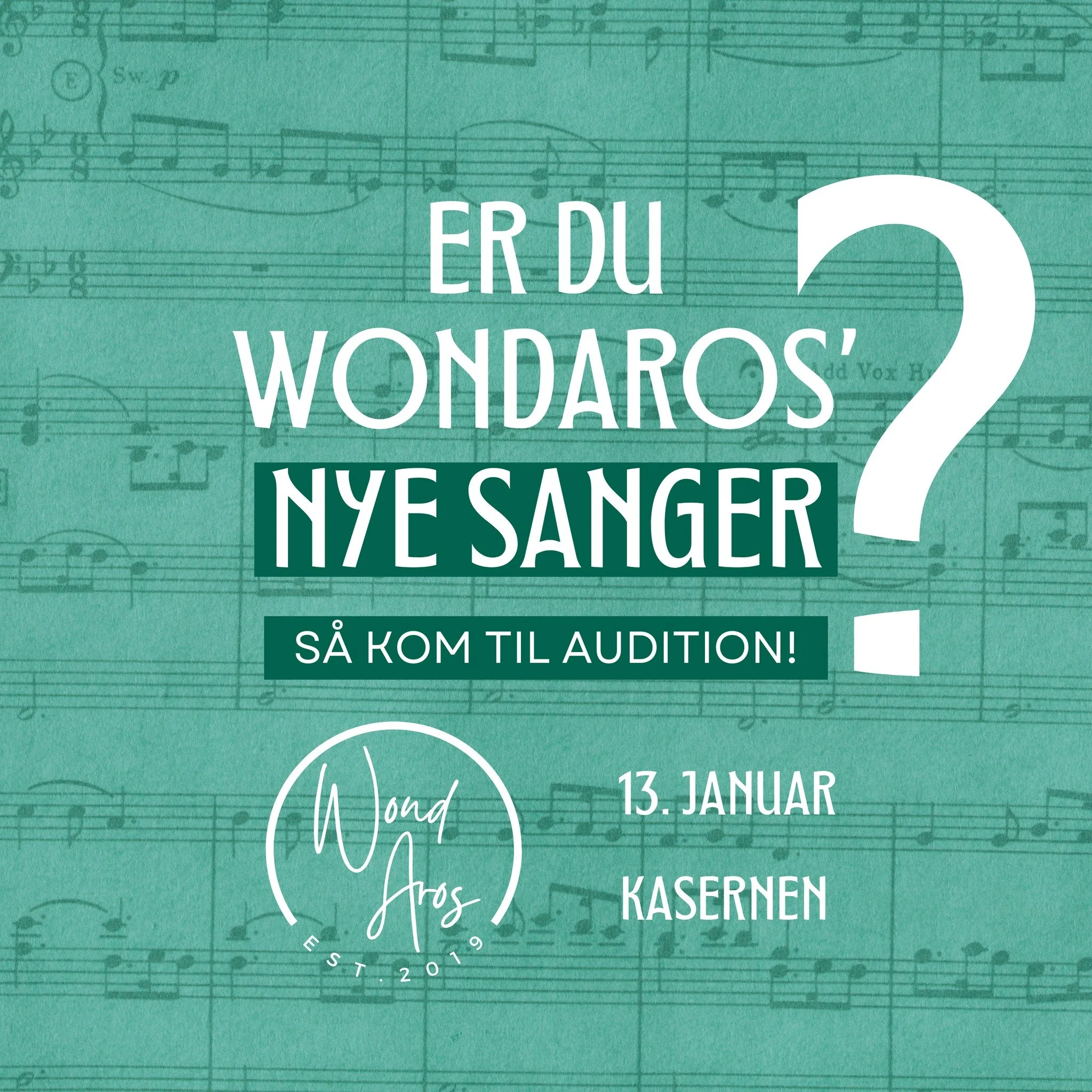 Kan du lide at synge og dr&oslash;mmer du om at v&aelig;re en del af et kor med st&aelig;rkt sammenhold og masser af sanggl&aelig;de? S&aring; er WondAros m&aring;ske lige noget for dig 💚

Lige nu s&oslash;ger vi is&aelig;r basser (svarende til 2. a