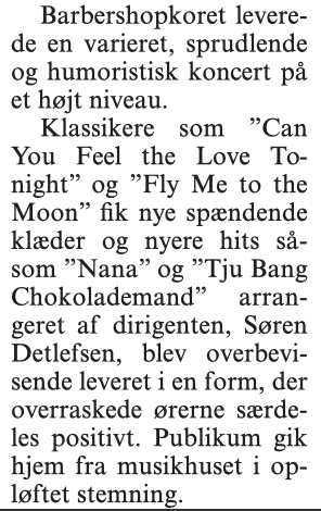 Anmeldelse i Aars Avis. Okt. 30 - 2024