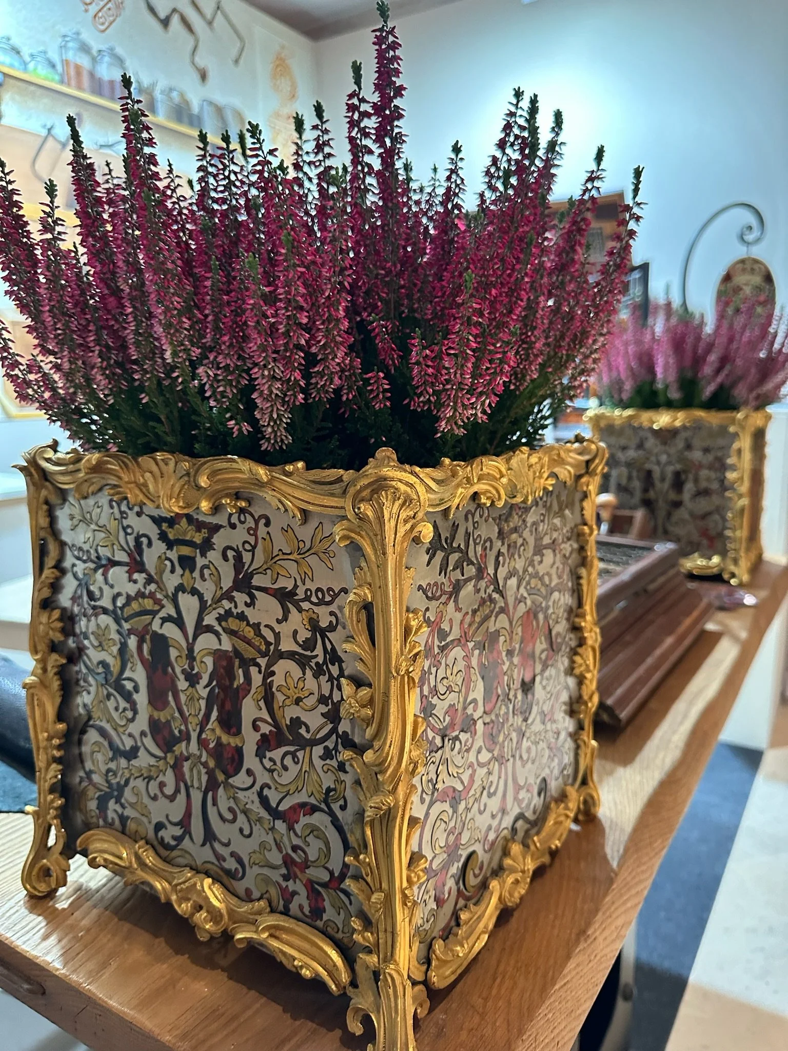 Jardinière en marqueterie Boulle