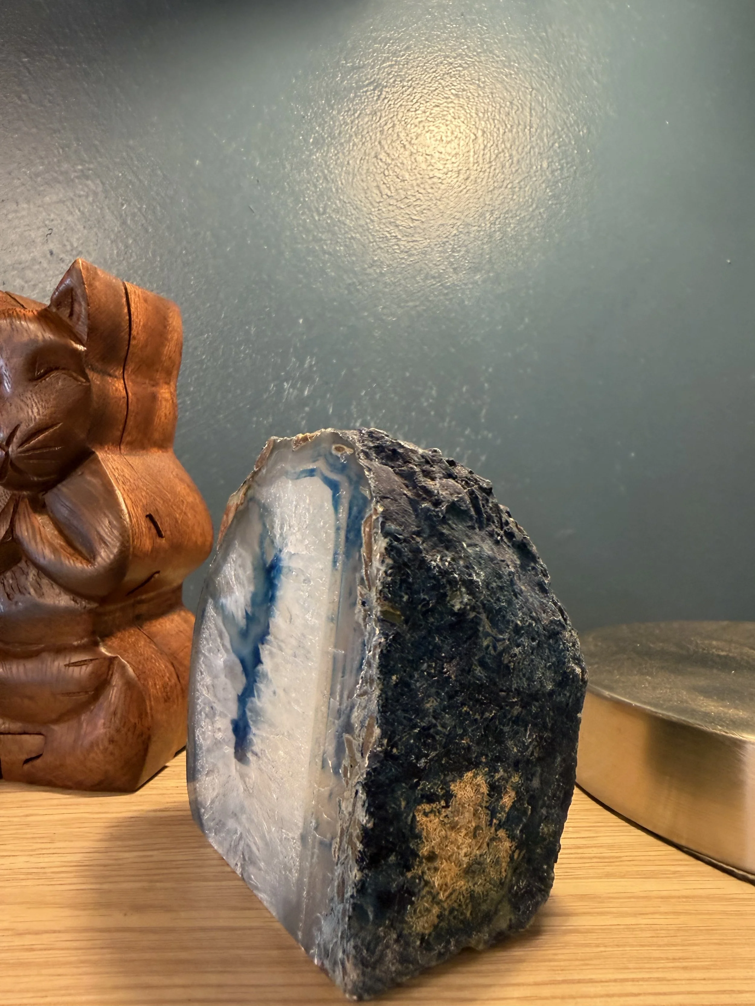 Blue Agate Tea Light Candle Holder