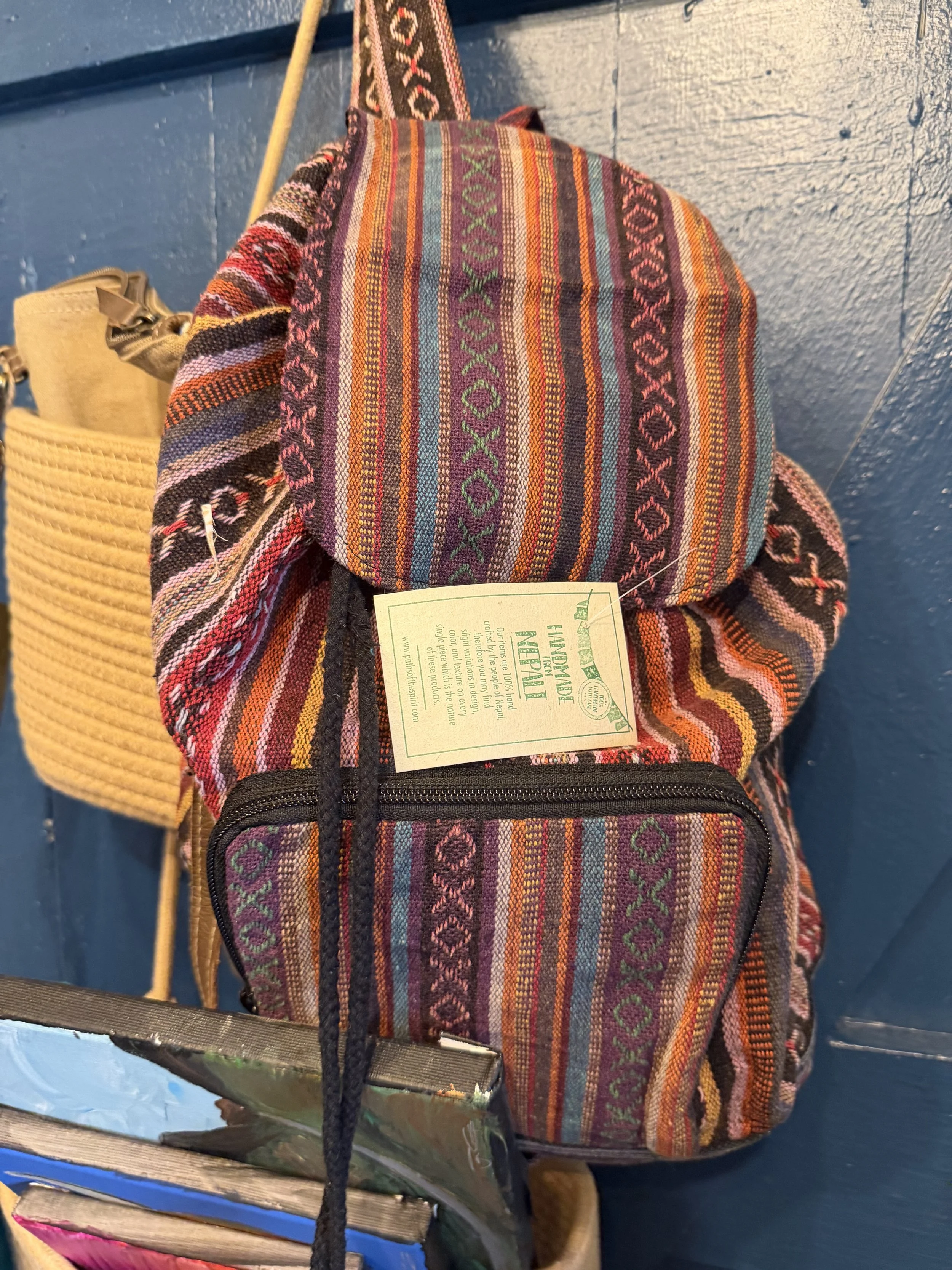 Stonewash Striped Backpack