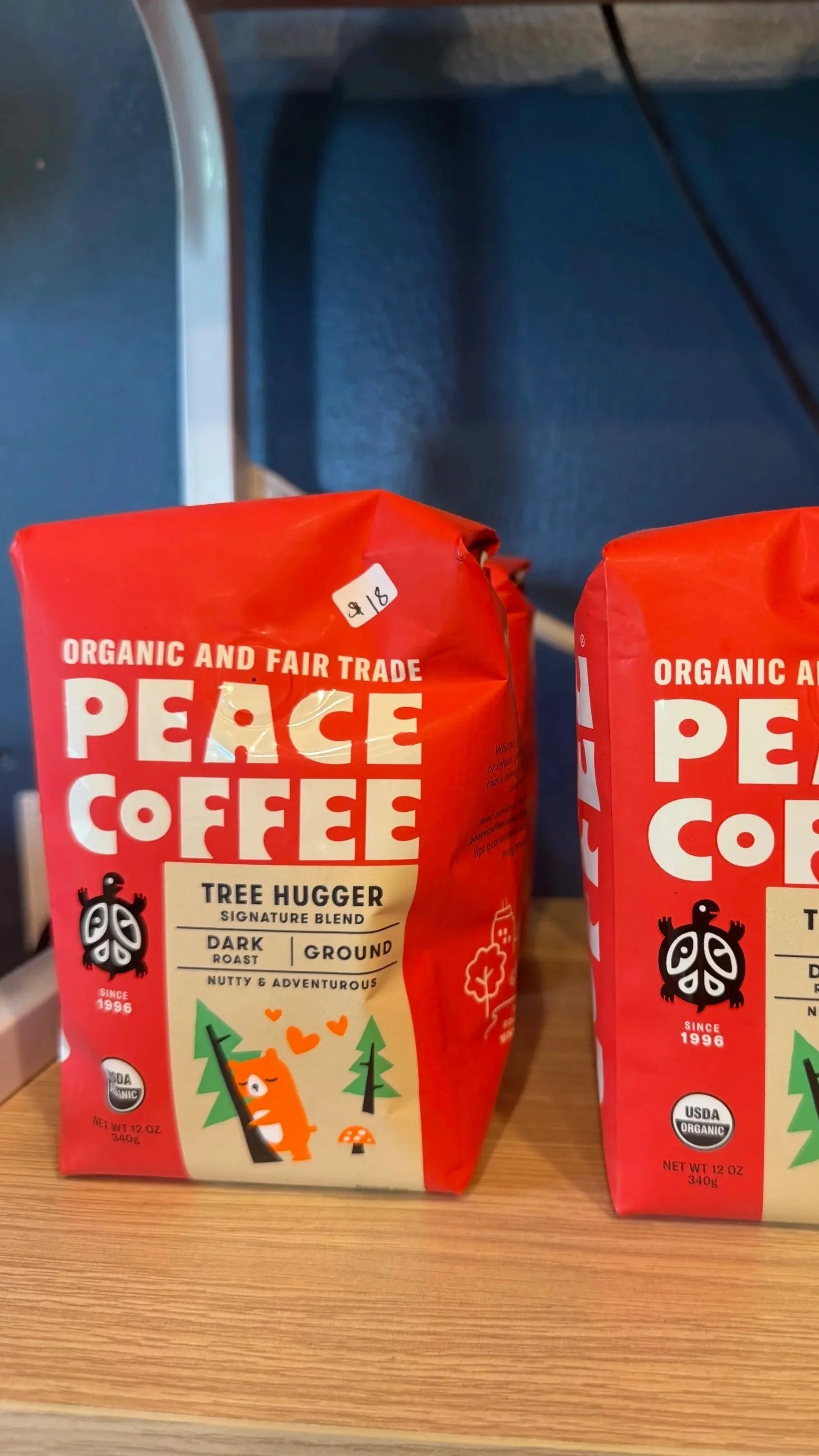 Peace Coffee - buy it to bring home & enjoy a cup while you are here.
