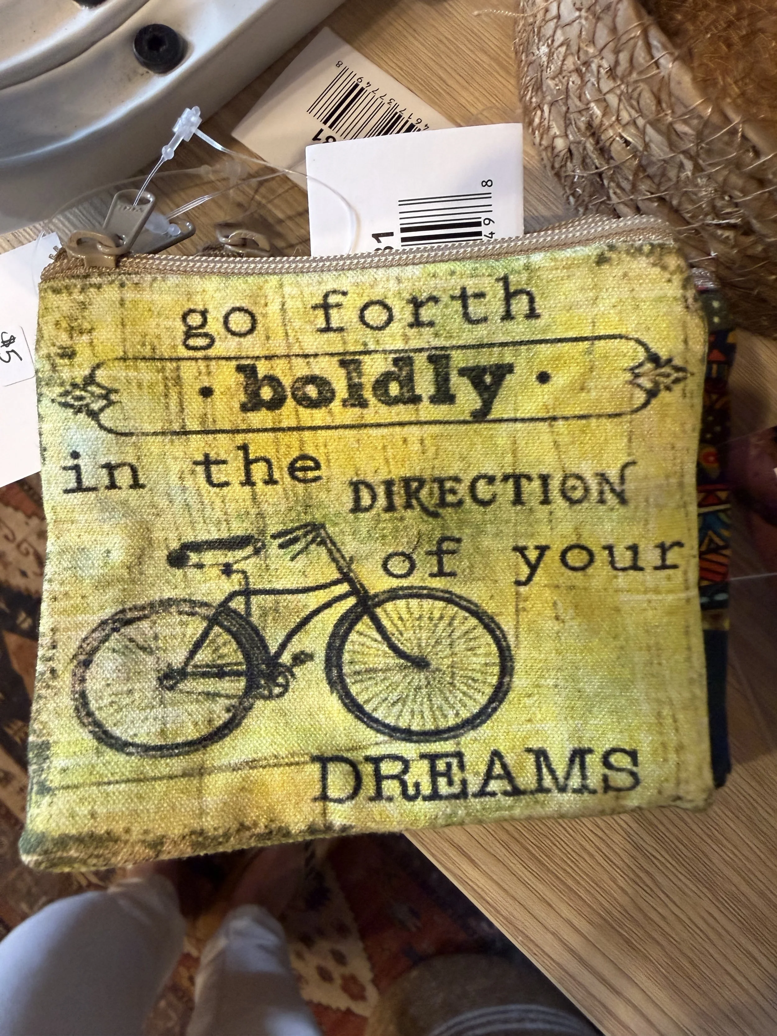 “Go Forth Boldly” Handcrafted Change Purse