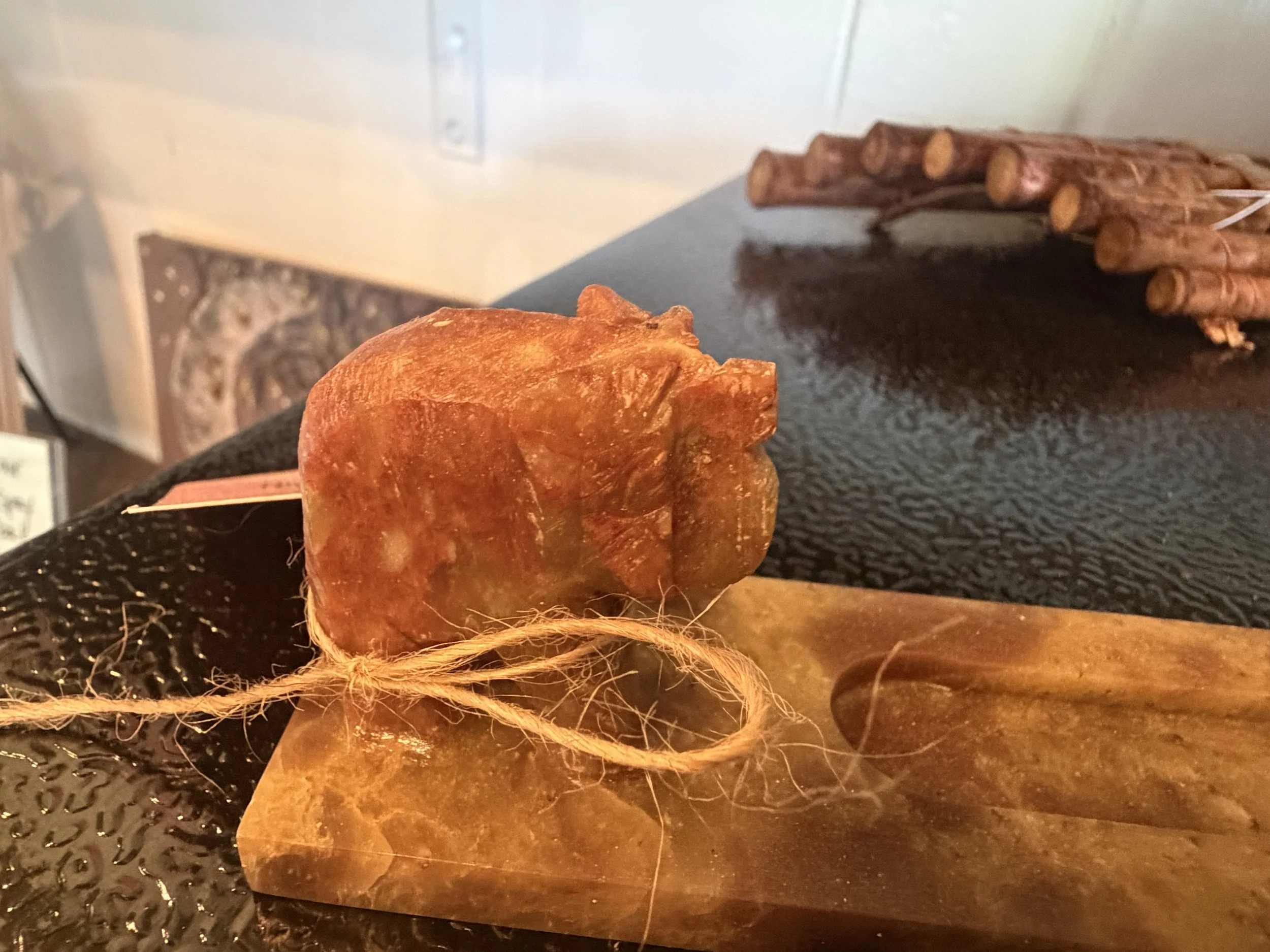 Soapstone Elephant Incense Holder & Ash Catcher