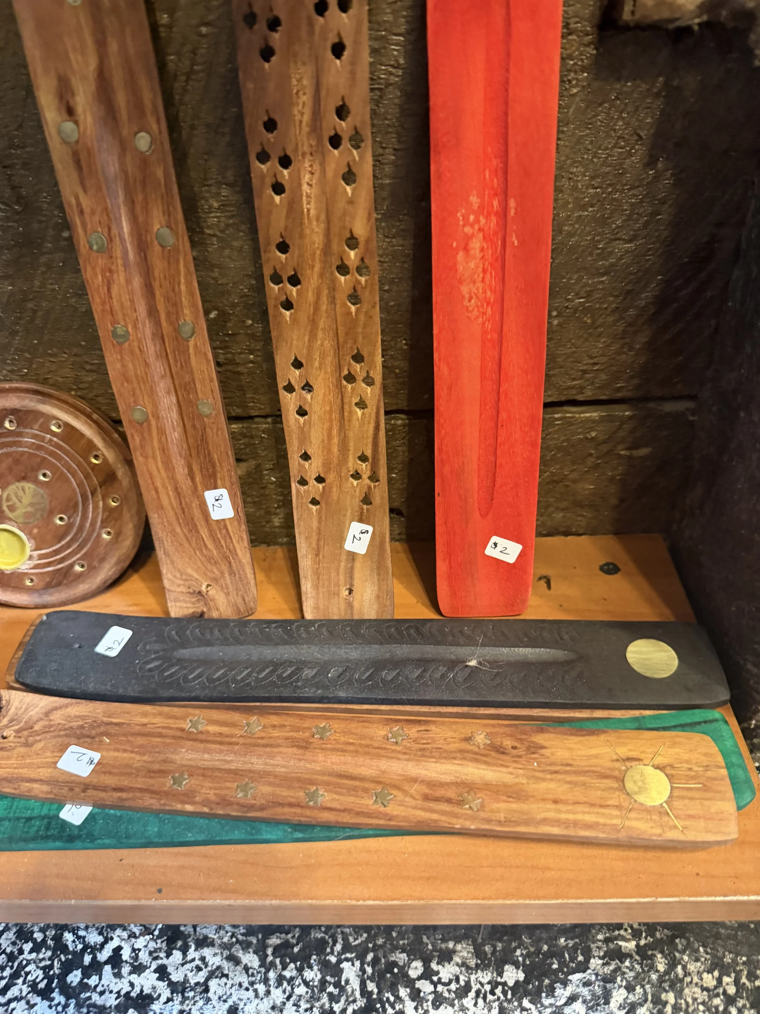 Wooden Sled Incense Holder & Ash Catcher – Assorted Colors