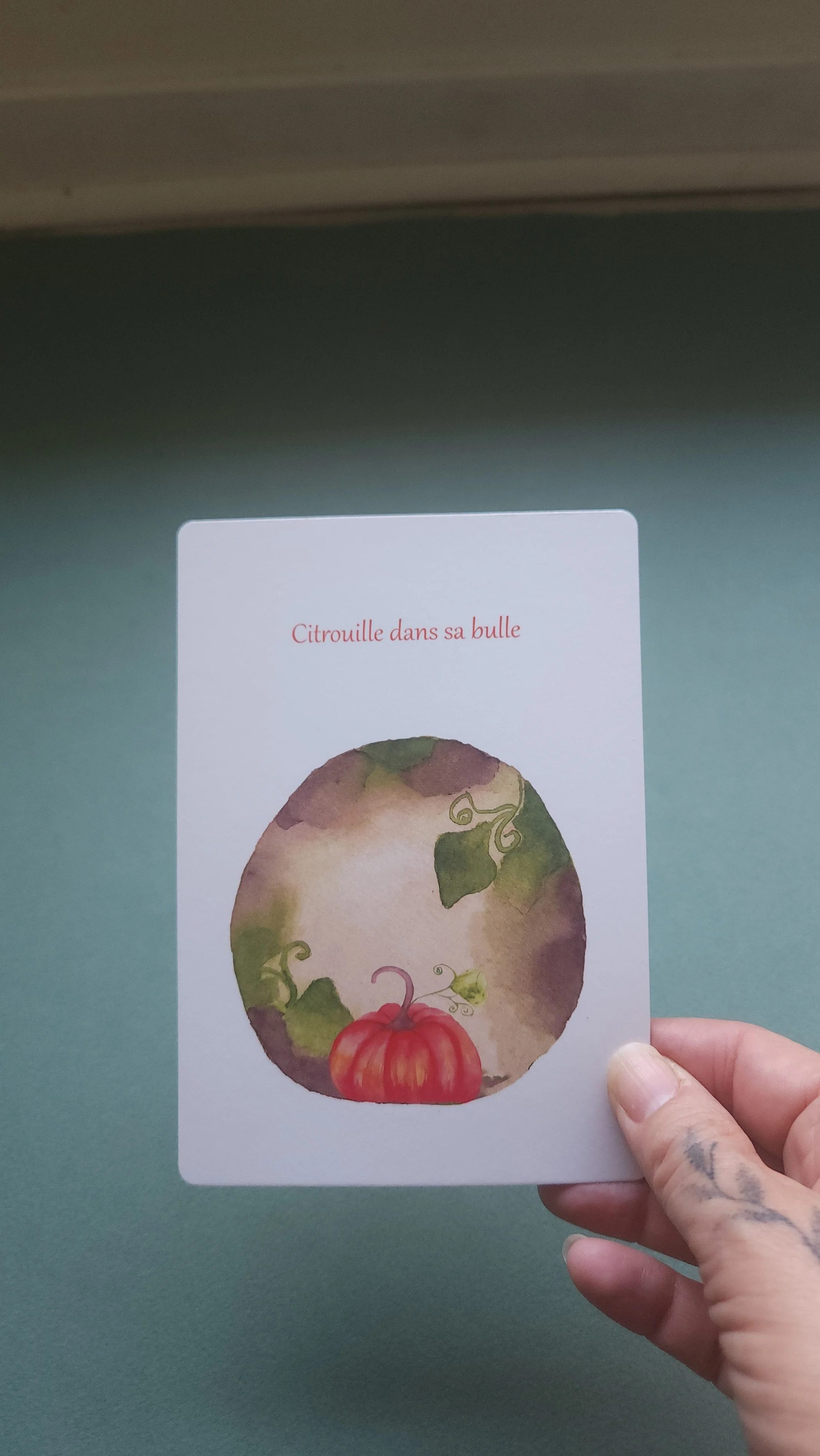 Carte La citrouille dans sa bulle