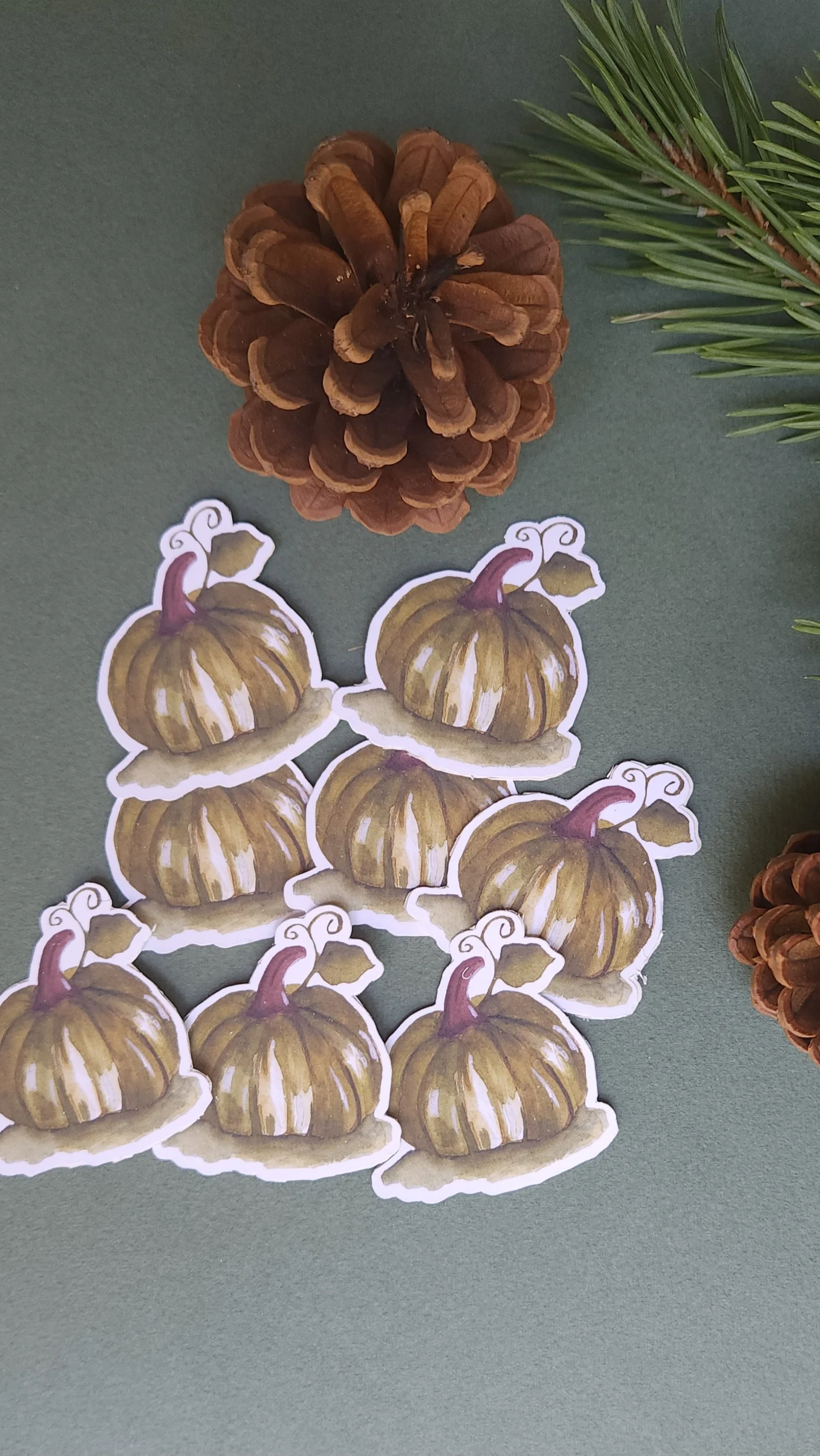 Stickers Citrouille verte