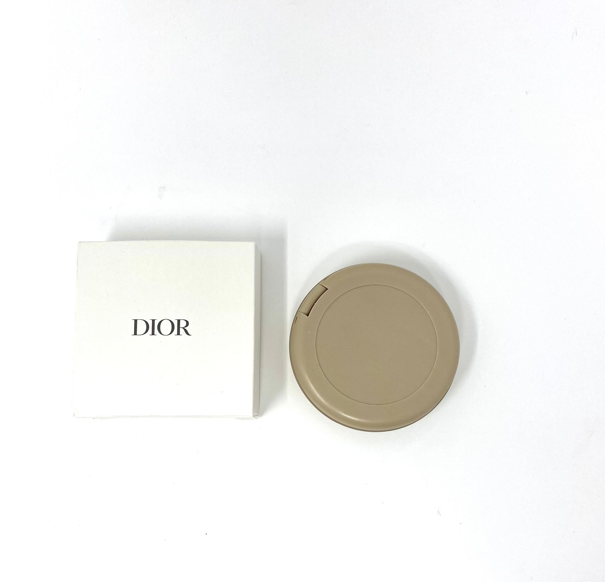 Dior Beauty Beige Makeup Fabric Compact Mirror Double-Sided with Box (VIP Gift)