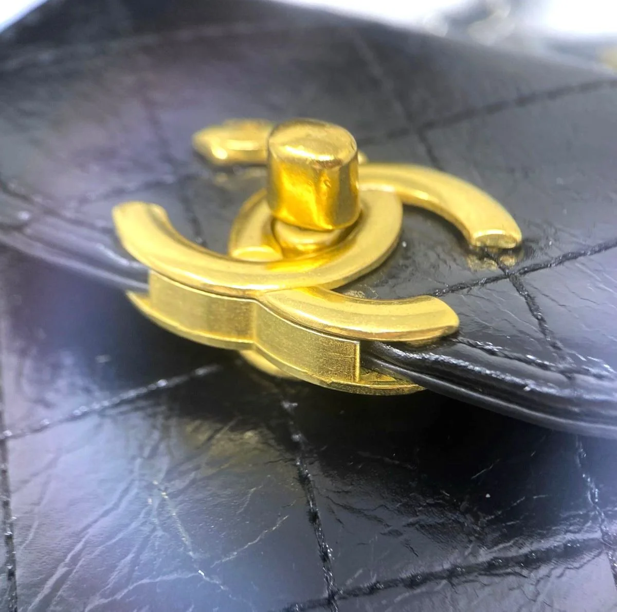 CHANEL Beauty Black Wax Leather-Like Makeup Bag on Chain + Tweed Pouch Set (VIP Gift)  Phone Bag and Purse With Logo Box