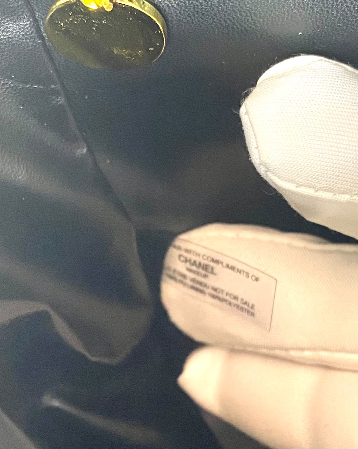 CHANEL Beauty Black Crossbody Vanity Bag with Gold CC Logo (VIP Gift with Box)