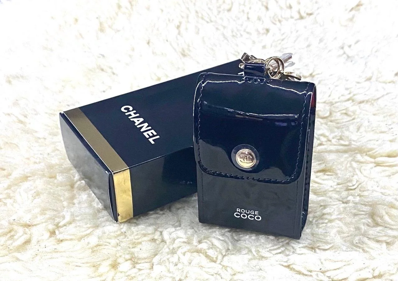 CHANEL Rouge Coco Black Lipstick Pouch/Earbuds Case Limited Edition New with Box (VIP Gift)