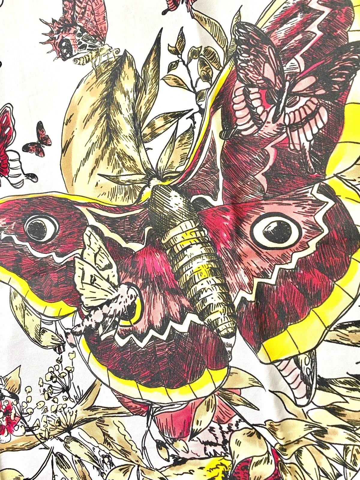 Large Christian Dior Beauty Pink Butterfly Square 100% Silk Scarf (VIP Gift) BNWT with Box