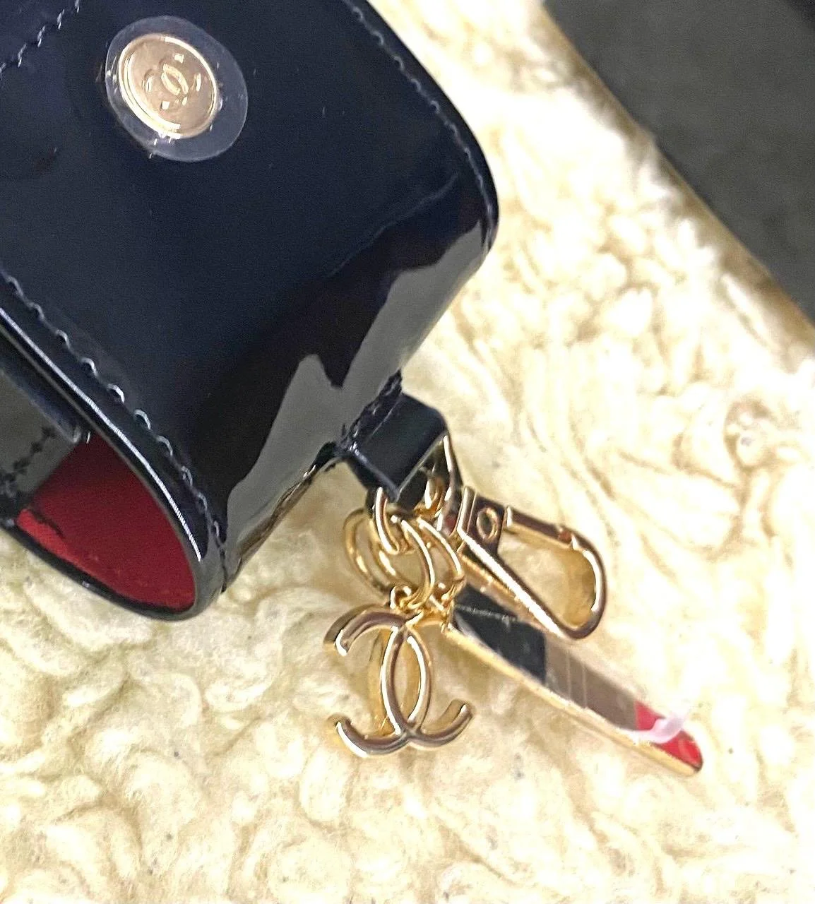 CHANEL Rouge Coco Black Lipstick Pouch/Earbuds Case Limited Edition New with Box (VIP Gift)