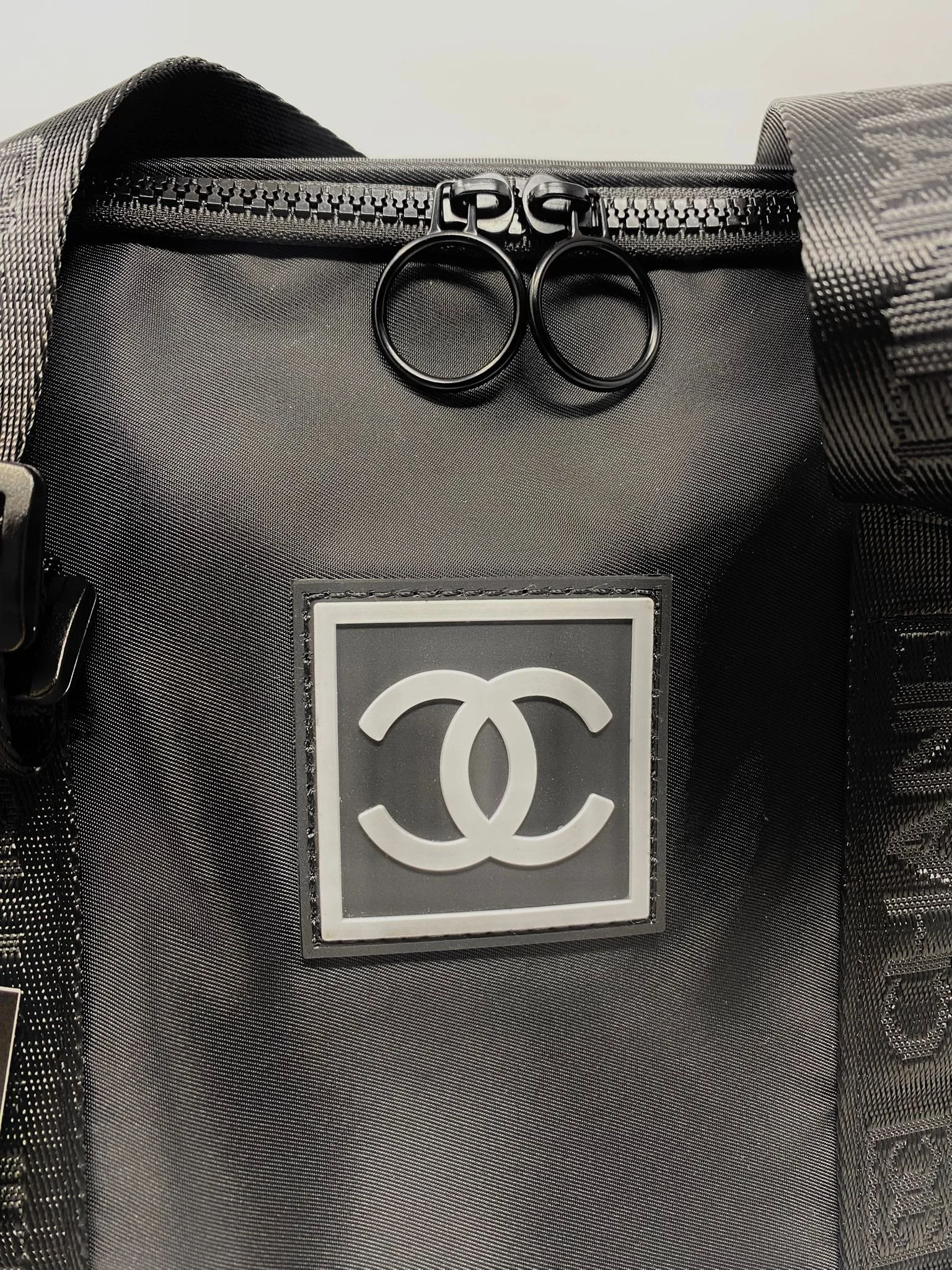 Large CHANEL Beauty Black Nylon Makeup Bag (VIP Gift) Made in Italy