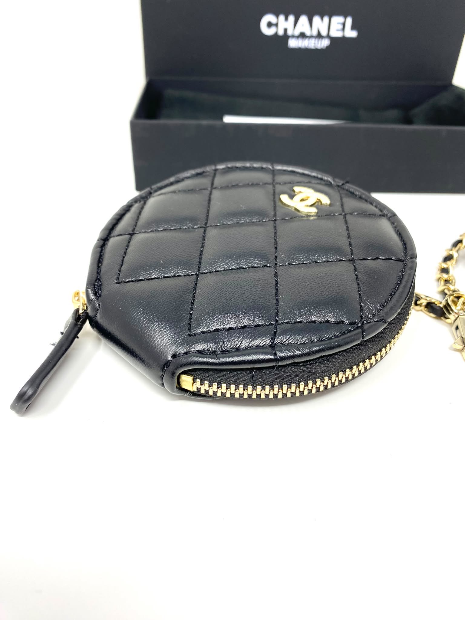 CHANEL Beauty Black Quilted Coin Purse & AirPods Case Set , VIP Gift with Box