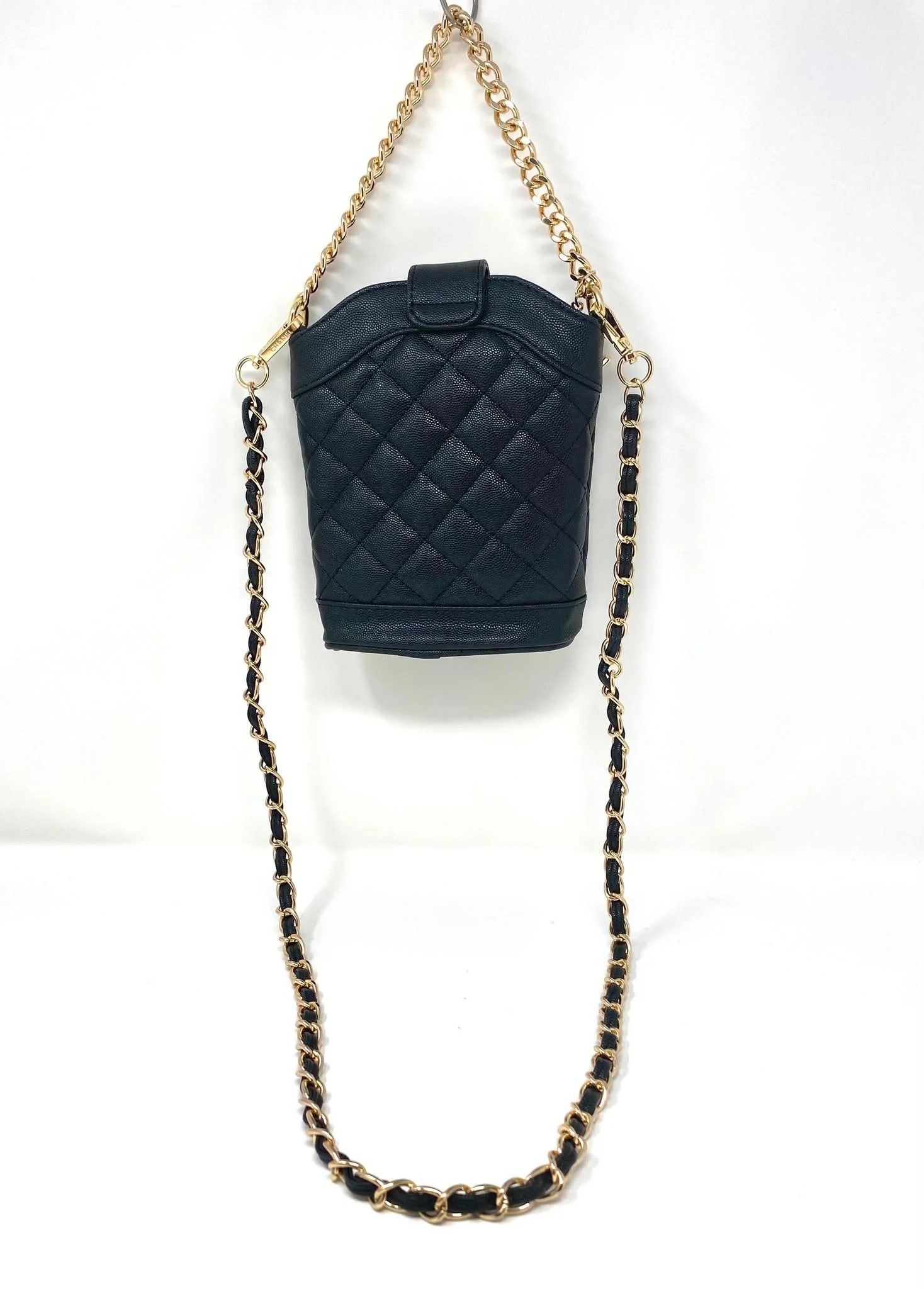 CHANEL Beauty Black Quilted Bucket Crossbody Bag , VIP Gift with Box, Made in Italy