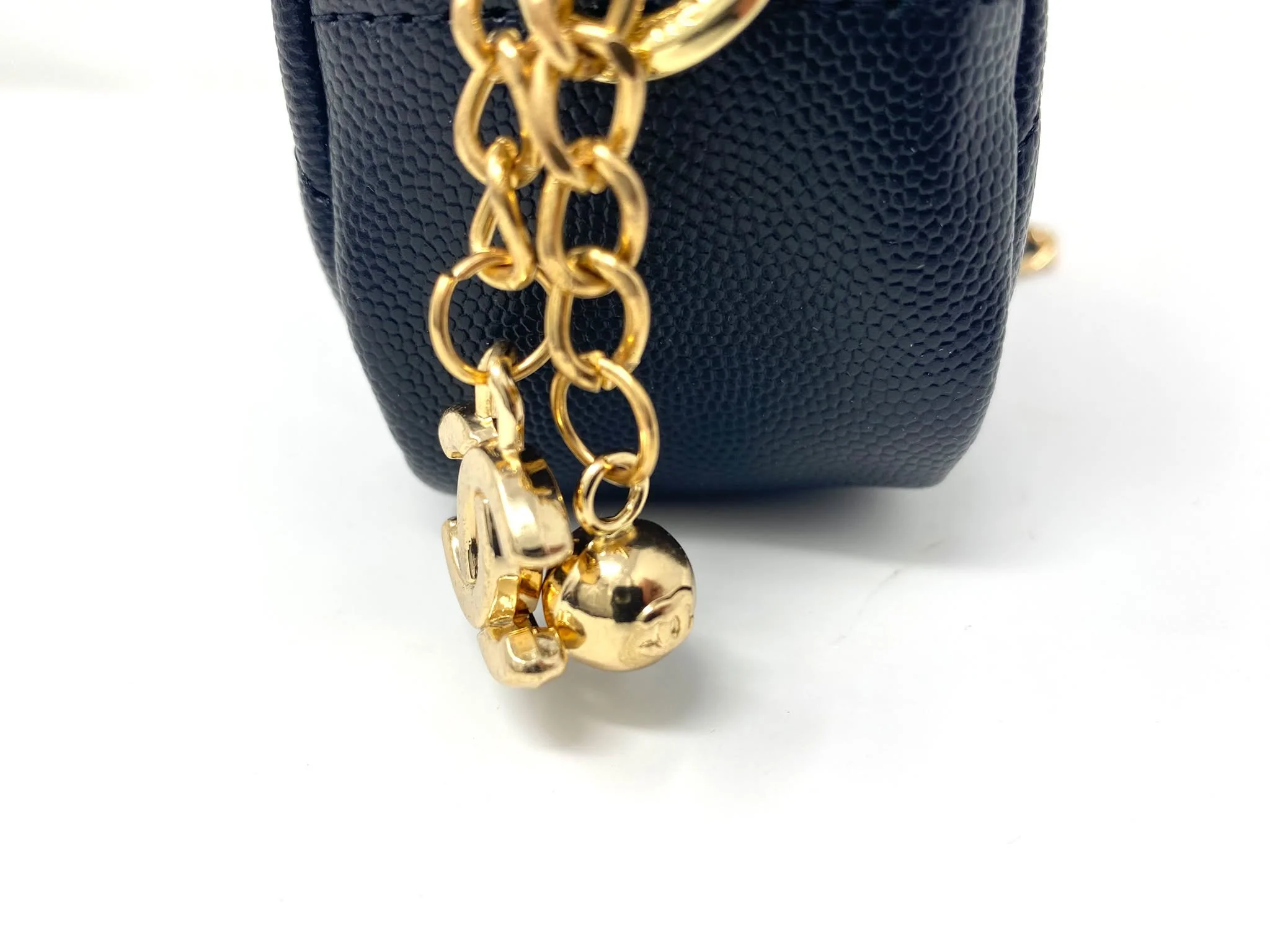 CHANEL Beauty Black Quilted Makeup Bag on Chain, VIP Gift with Box, Made in France