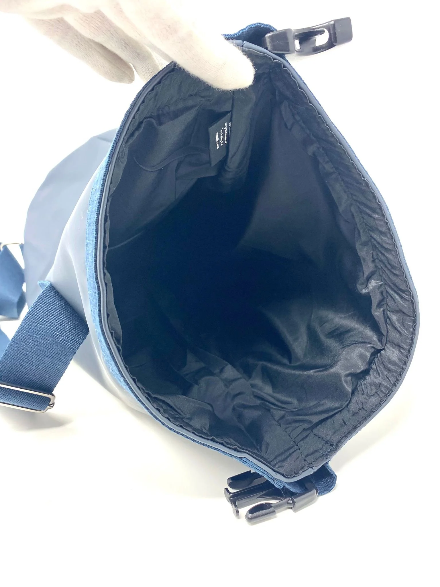 Prada Beauty Ocean Luna Rossa Waterproof Roll Top Dry Bag Backpack Black/Navy (VIP Gift)