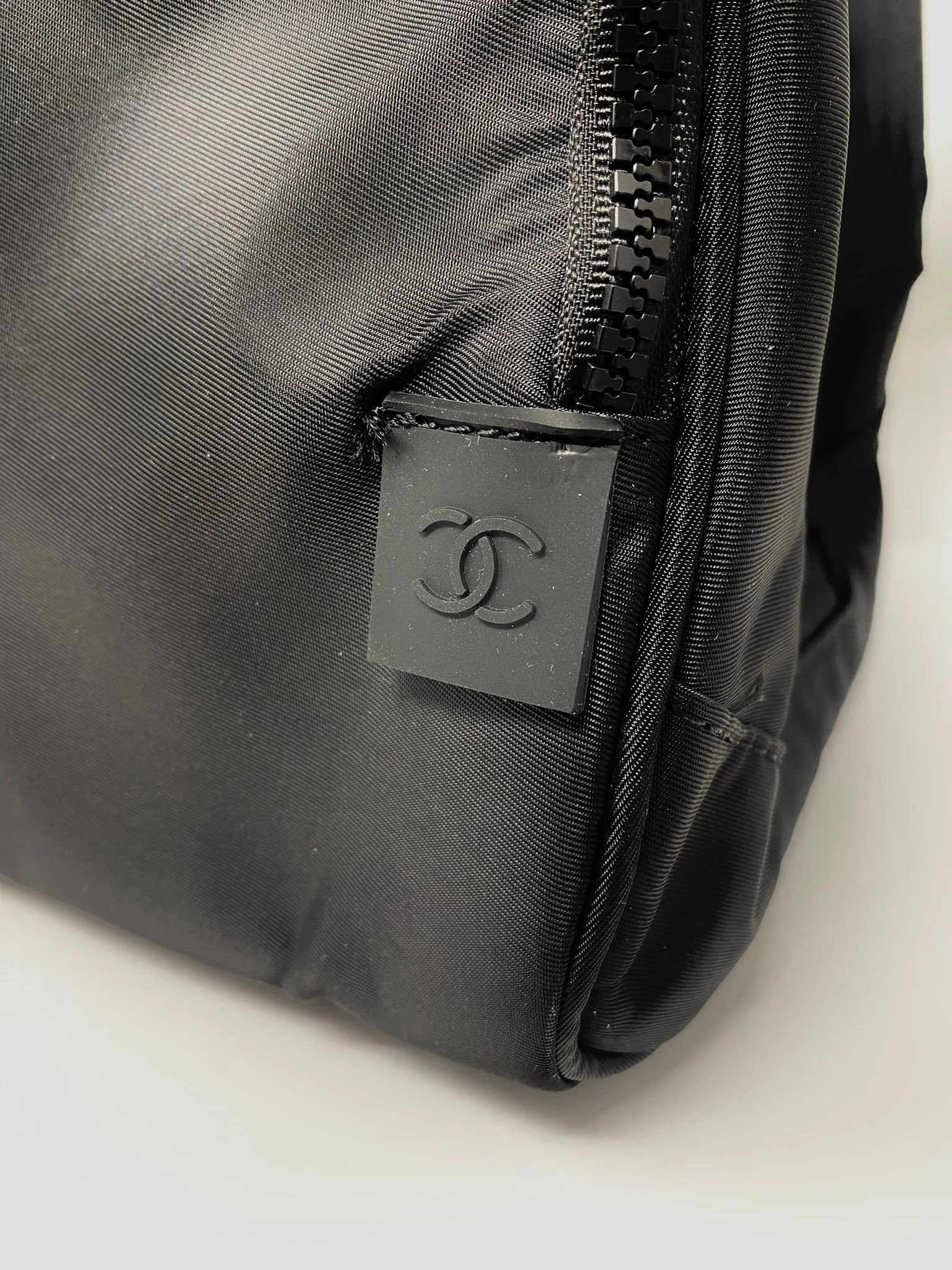 Large CHANEL Beauty Black Nylon Makeup Bag (VIP Gift) Made in Italy