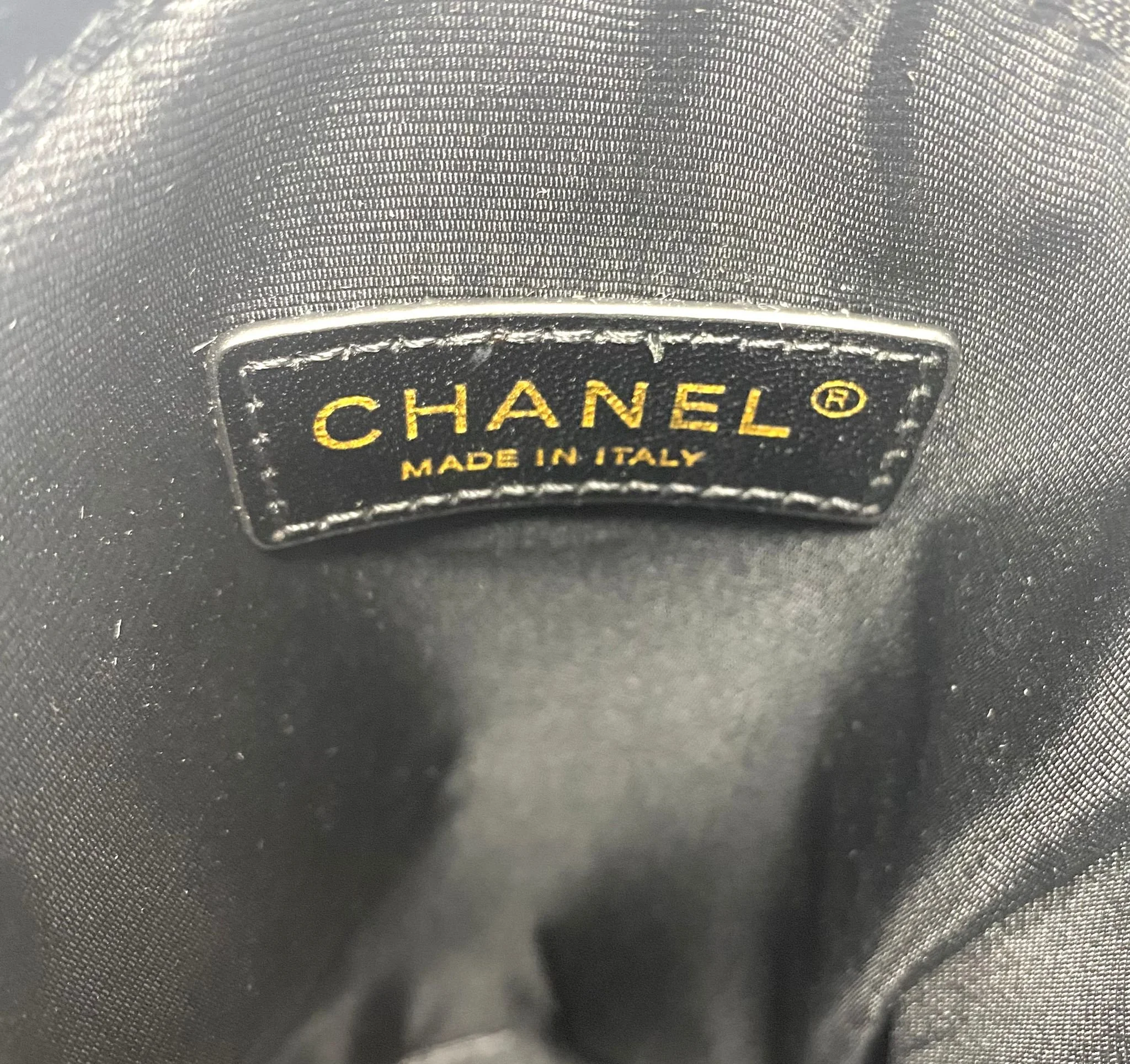 CHANEL Beauty Black Quilted Makeup Bag on Chain, VIP Gift with Box, Made in Italy