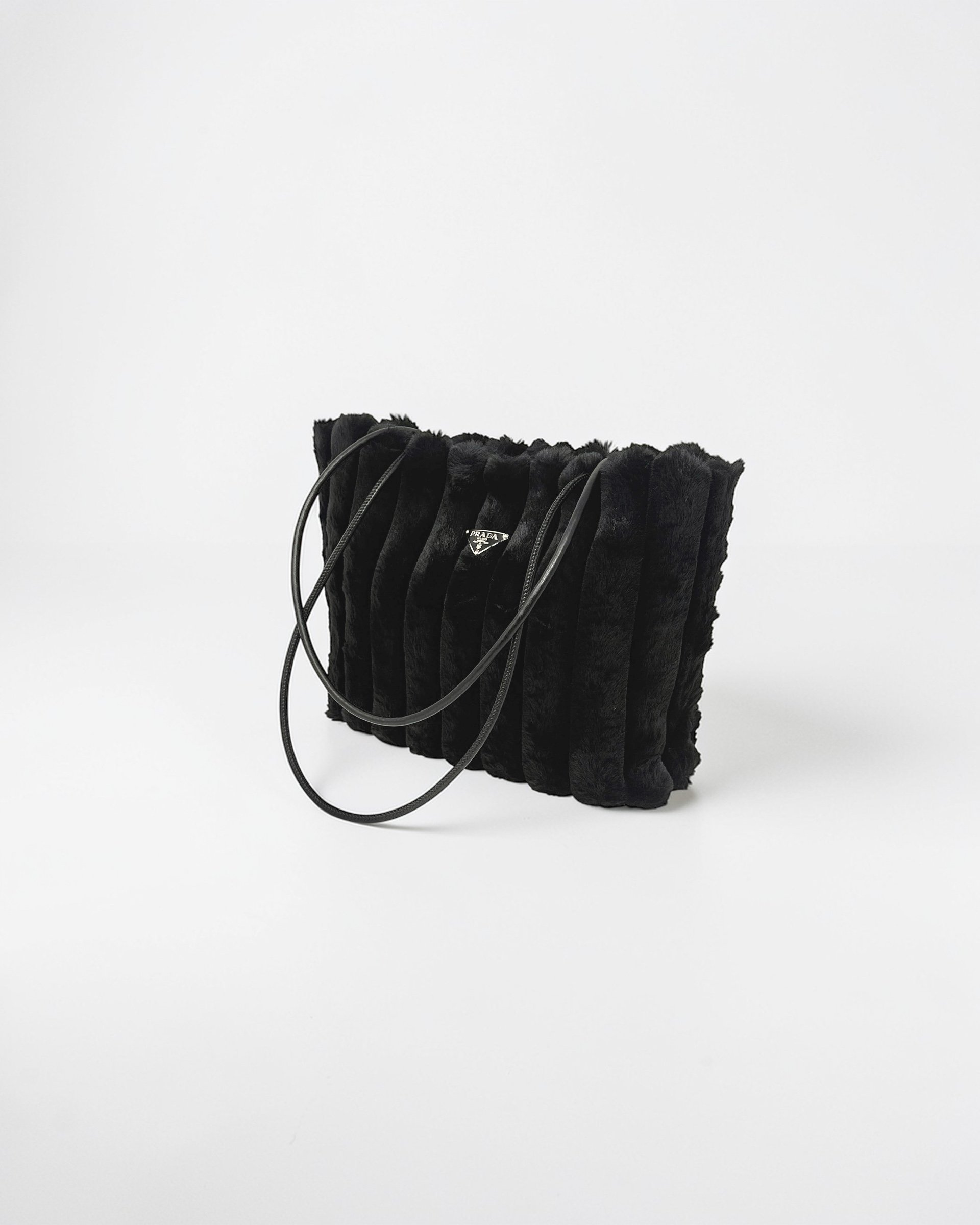 PRADA Beauty VIP Gift - Faux Fur Pleated Tote Bag Makeup Bag (VIP Gift) Shoulder Handbag