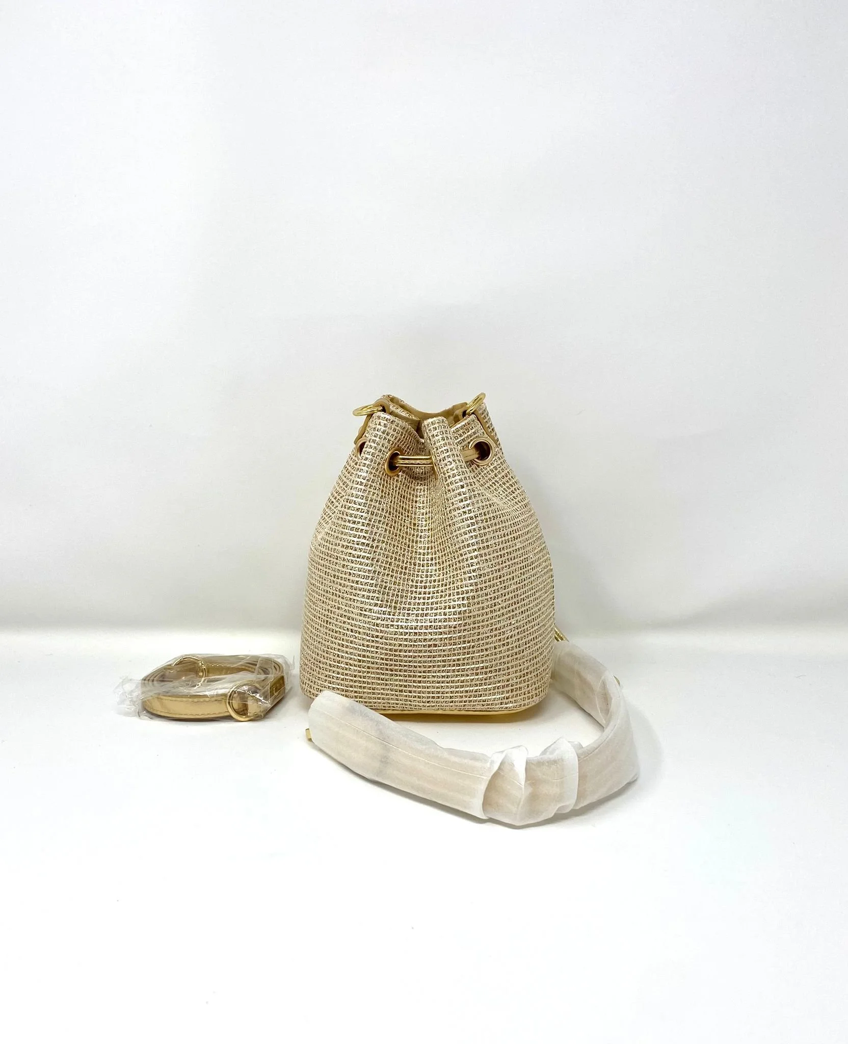 Christian Dior Beauty Golden Logo Makeup Bag on Chain (VIP Gift) Cosmetic Bag