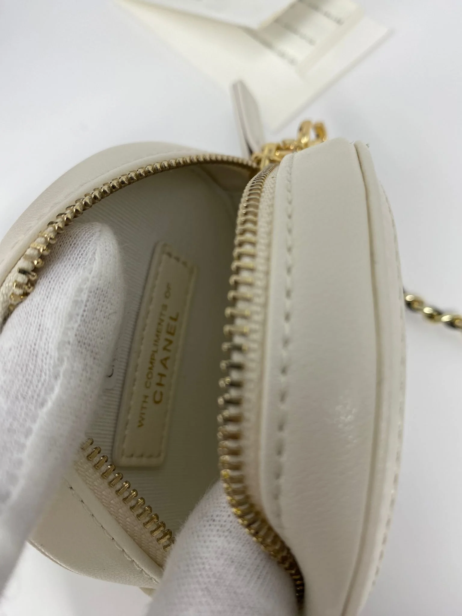 CHANEL Leather & Tweed CC Makeup Bag Vanity Chain (Rare VIP Gift) Mini Cosmetic Bag, with Logo Pouch & Box - Made in Italy